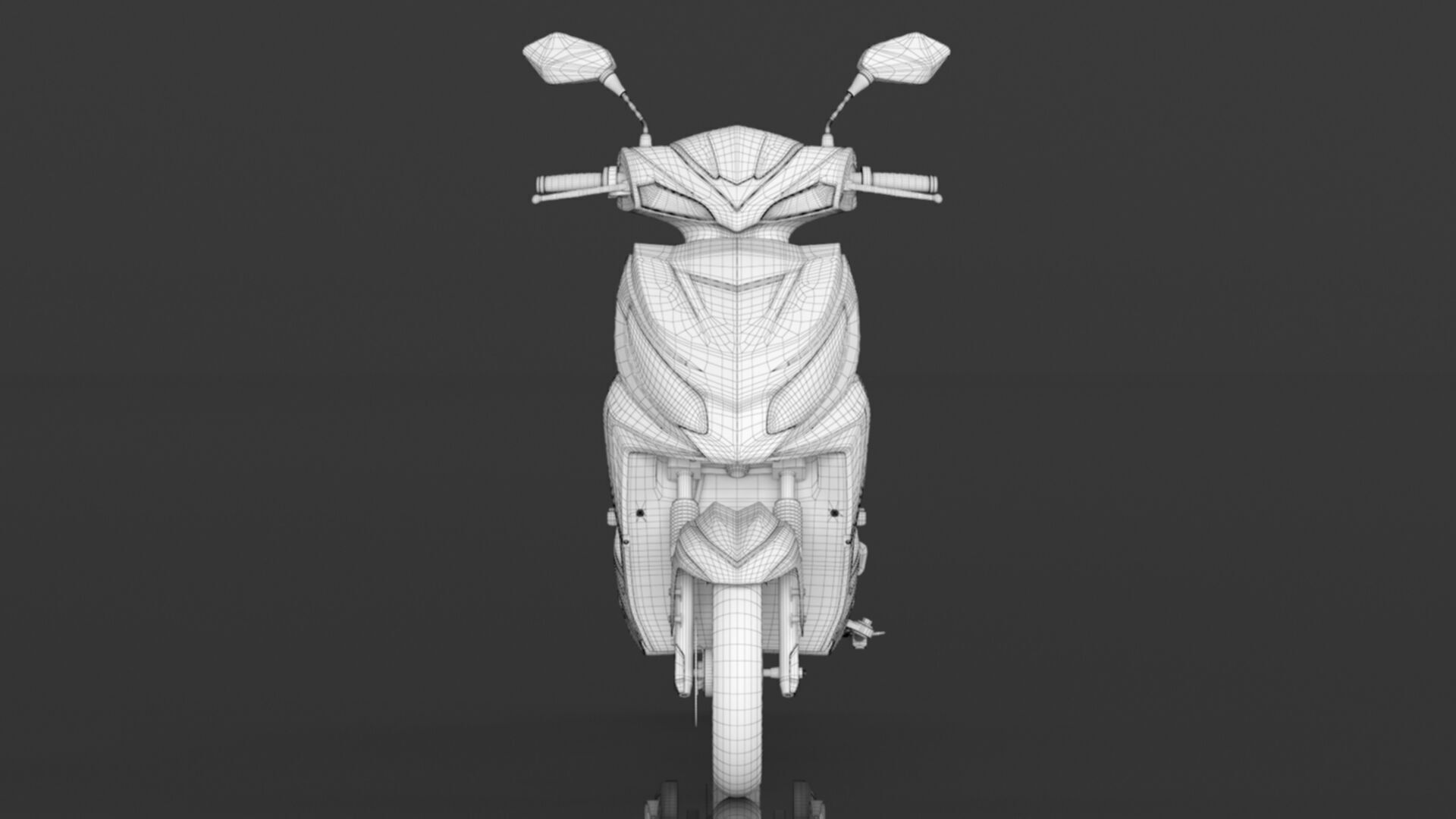 JOY E-BIKE Wolf High-Speed Electric Scooter Low-poly 3D model_17