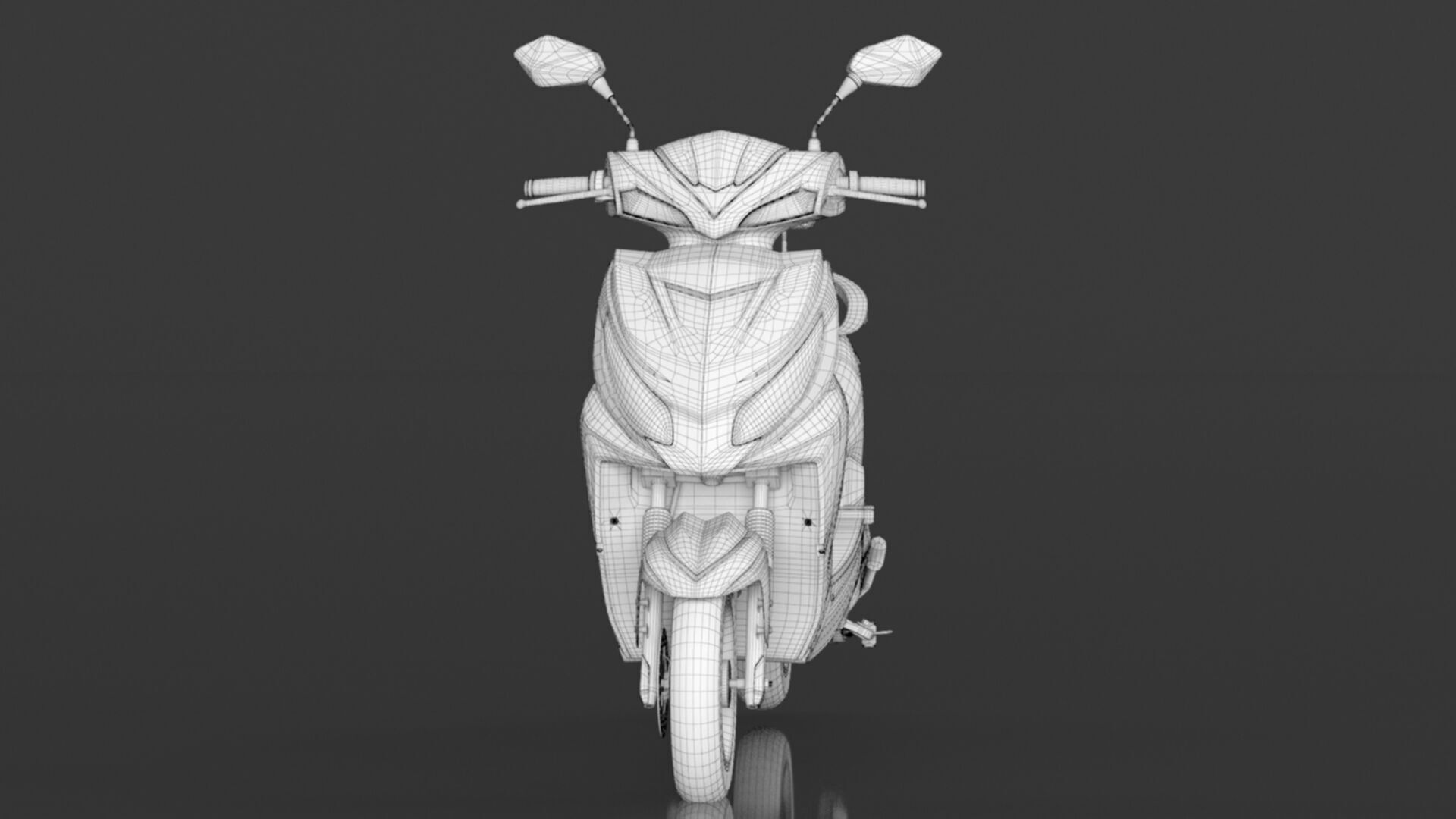 JOY E-BIKE Wolf High-Speed Electric Scooter Low-poly 3D model_31