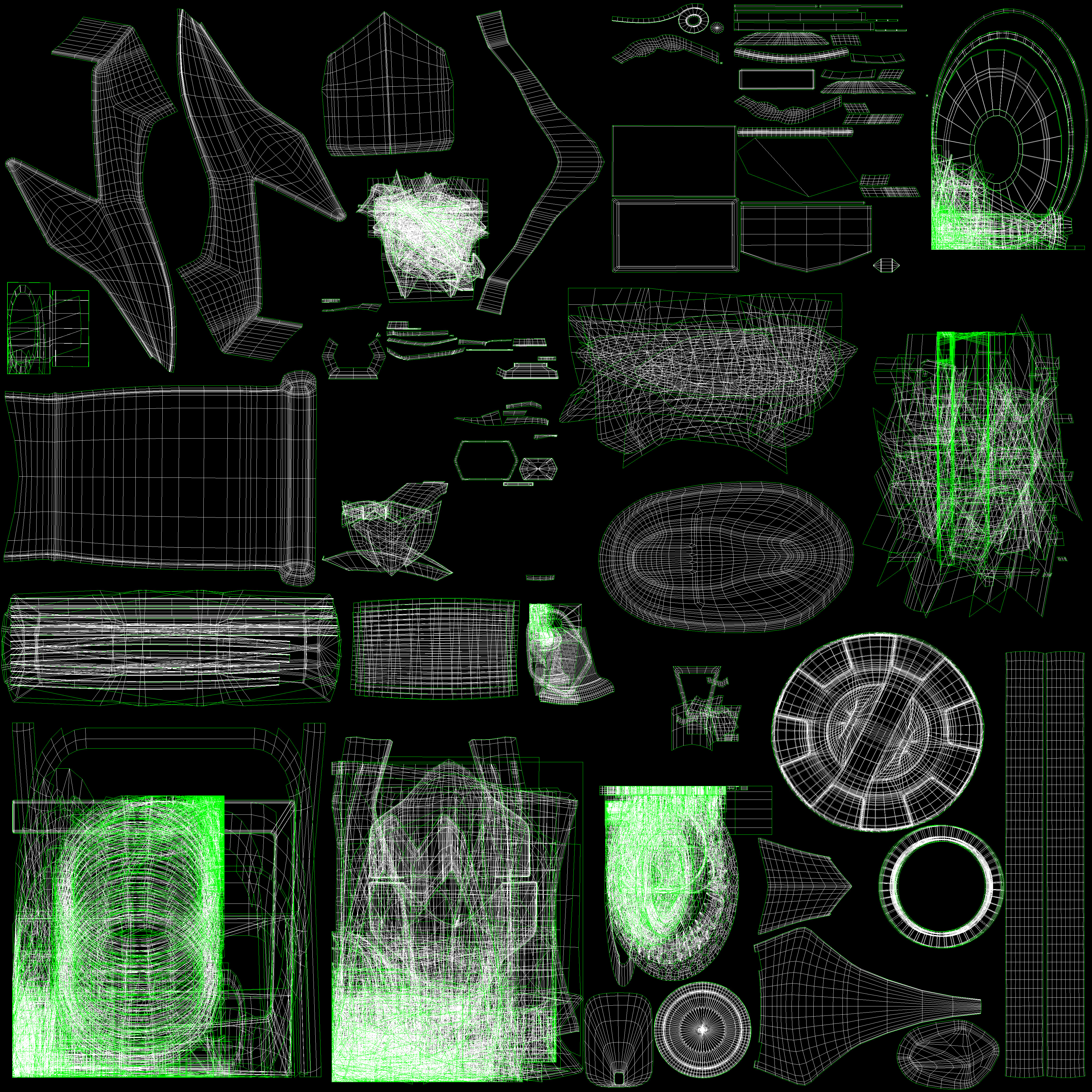 JOY E-BIKE Wolf High-Speed Electric Scooter Low-poly 3D model_33