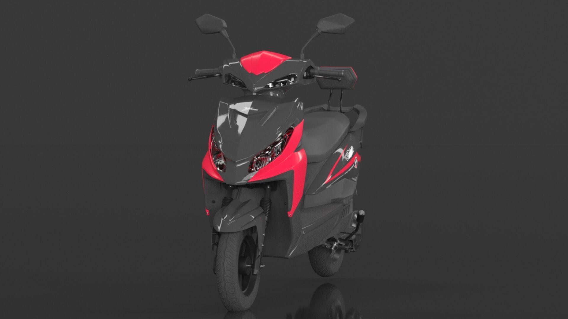 JOY E-BIKE Wolf High-Speed Electric Scooter Low-poly 3D model_14