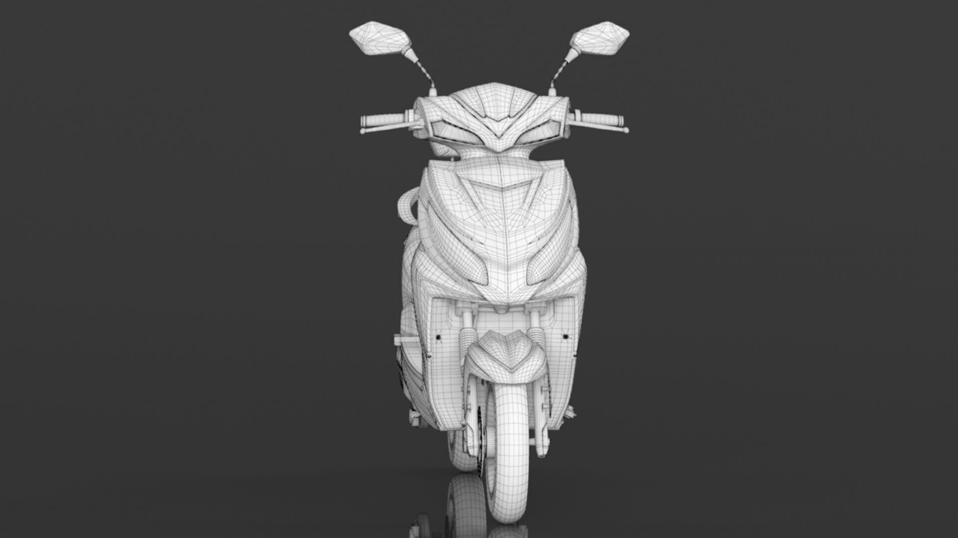 JOY E-BIKE Wolf High-Speed Electric Scooter Low-poly 3D model_18