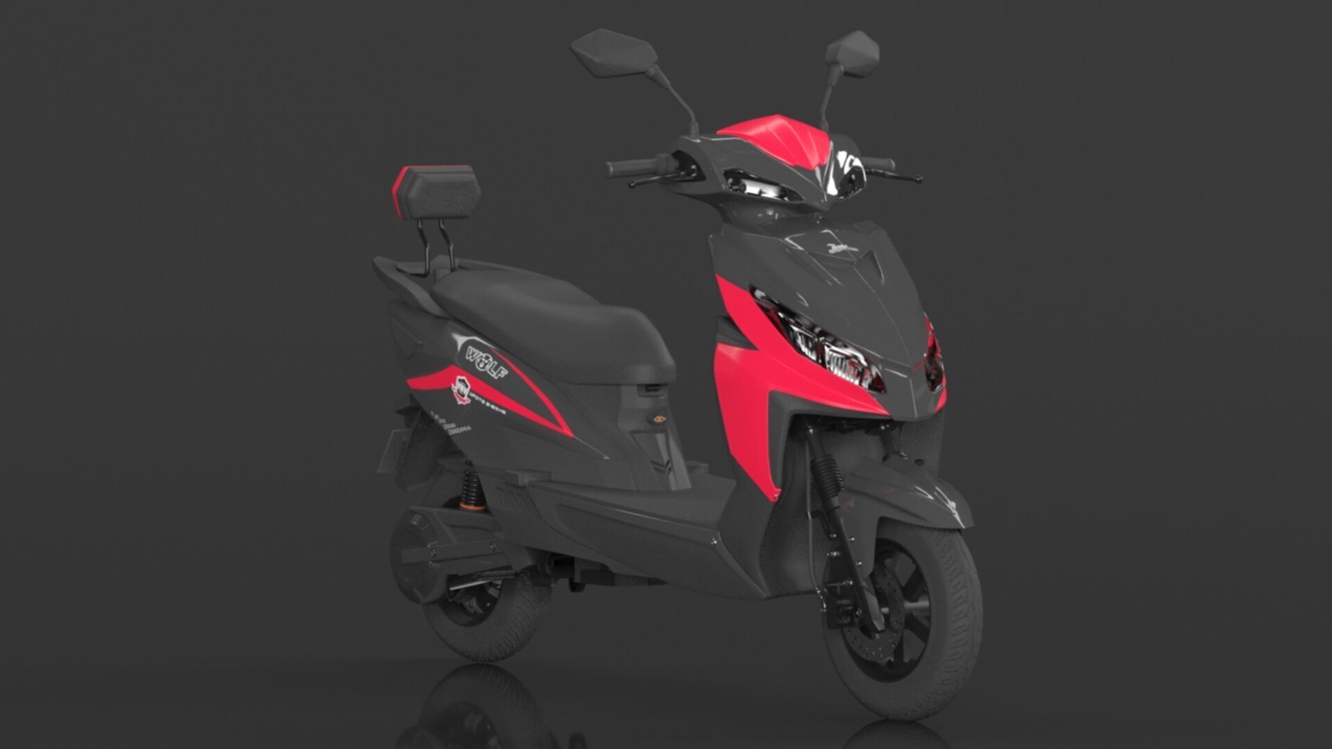 JOY E-BIKE Wolf High-Speed Electric Scooter Low-poly 3D model_4