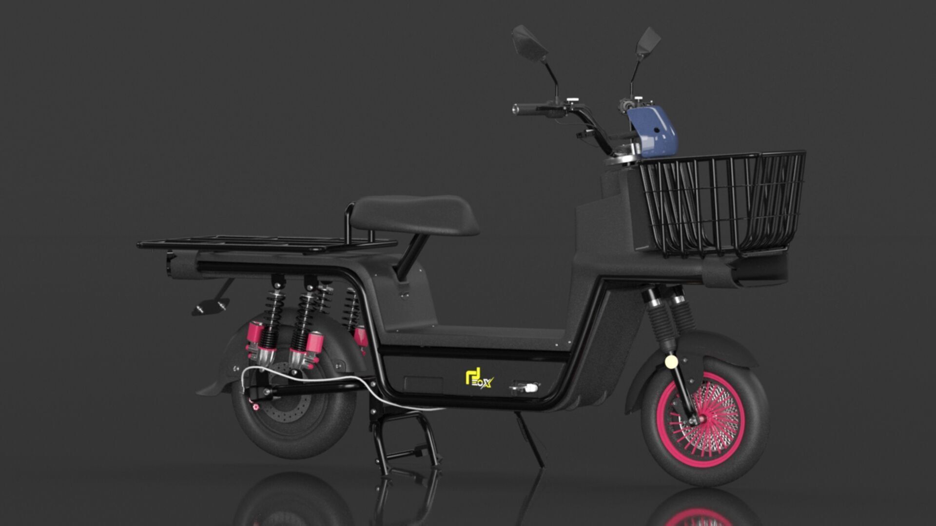 EOX E4 Plus Low Speed Electric Loader Scooter Non RTO Low-poly 3D model_5