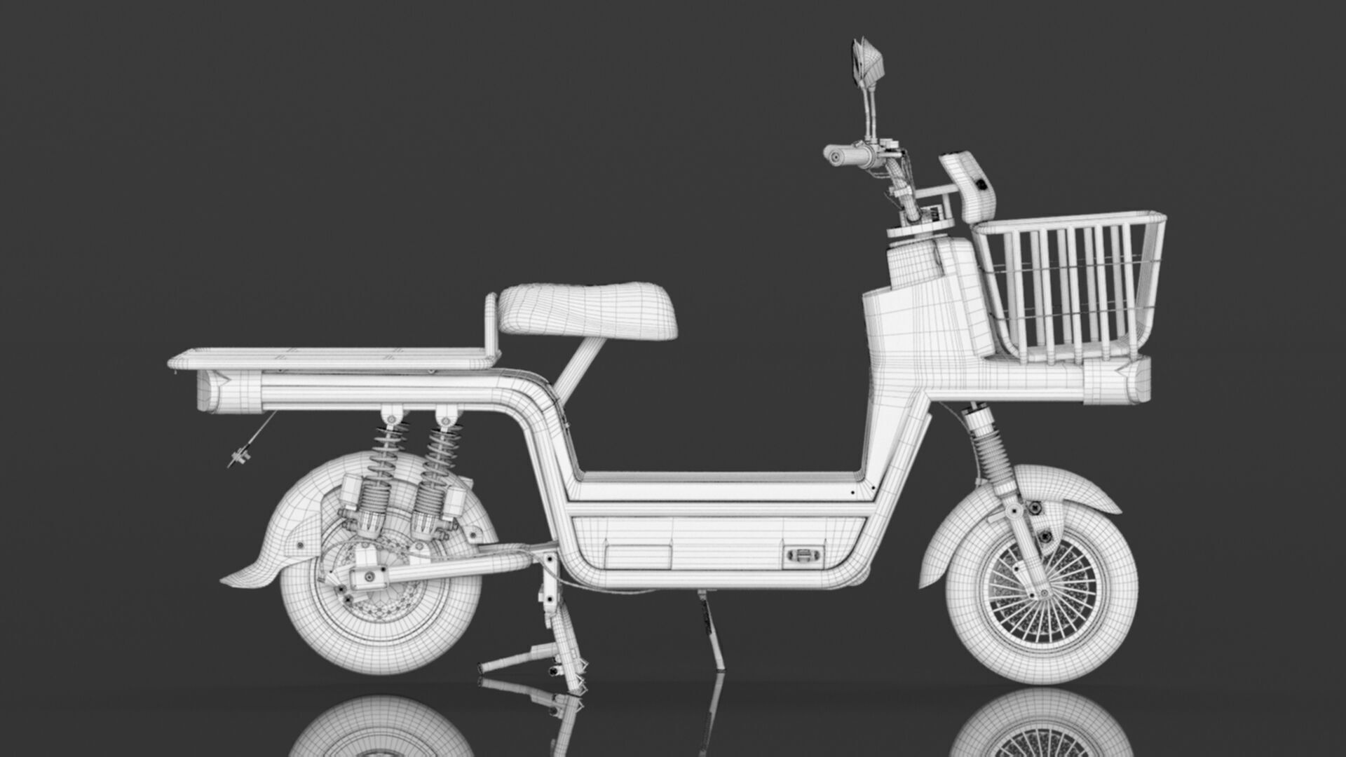 EOX E4 Plus Low Speed Electric Loader Scooter Non RTO Low-poly 3D model_17