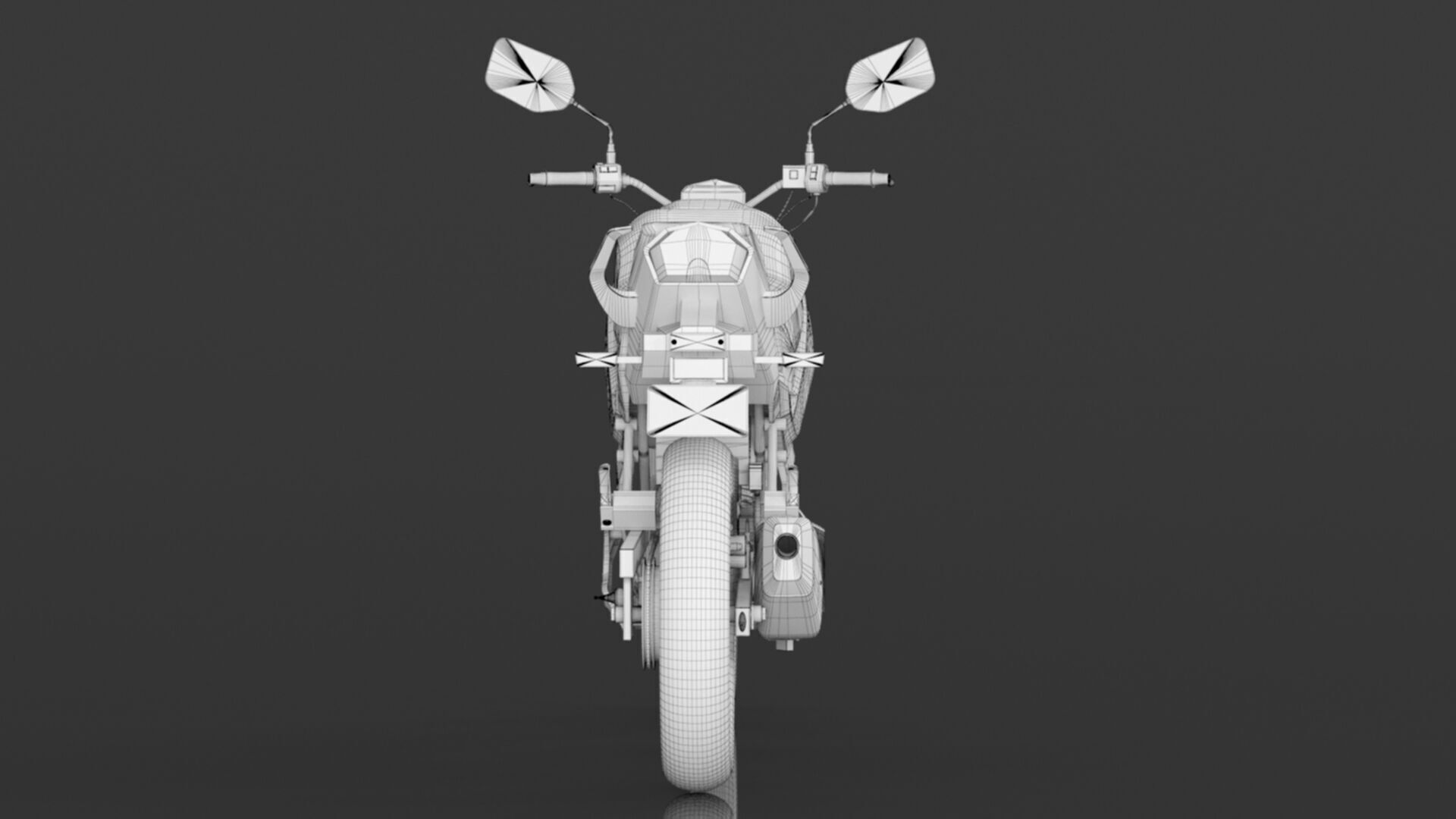 Hero Xtreme 160R 4V Double Disc Bike Cast Pearl Red Low-poly 3D model_18