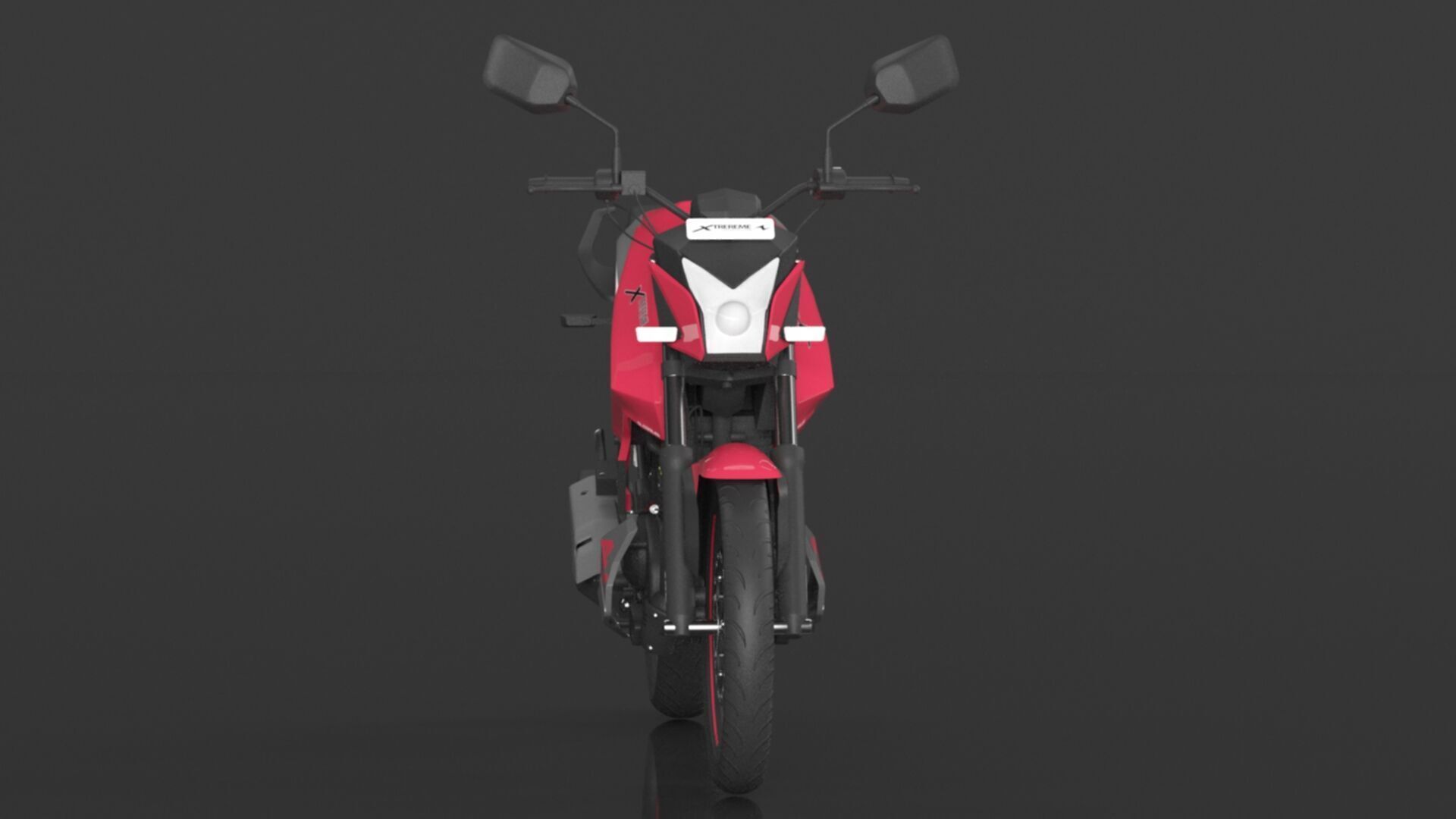 Hero Xtreme 160R 4V Double Disc Bike Cast Pearl Red Low-poly 3D model_15