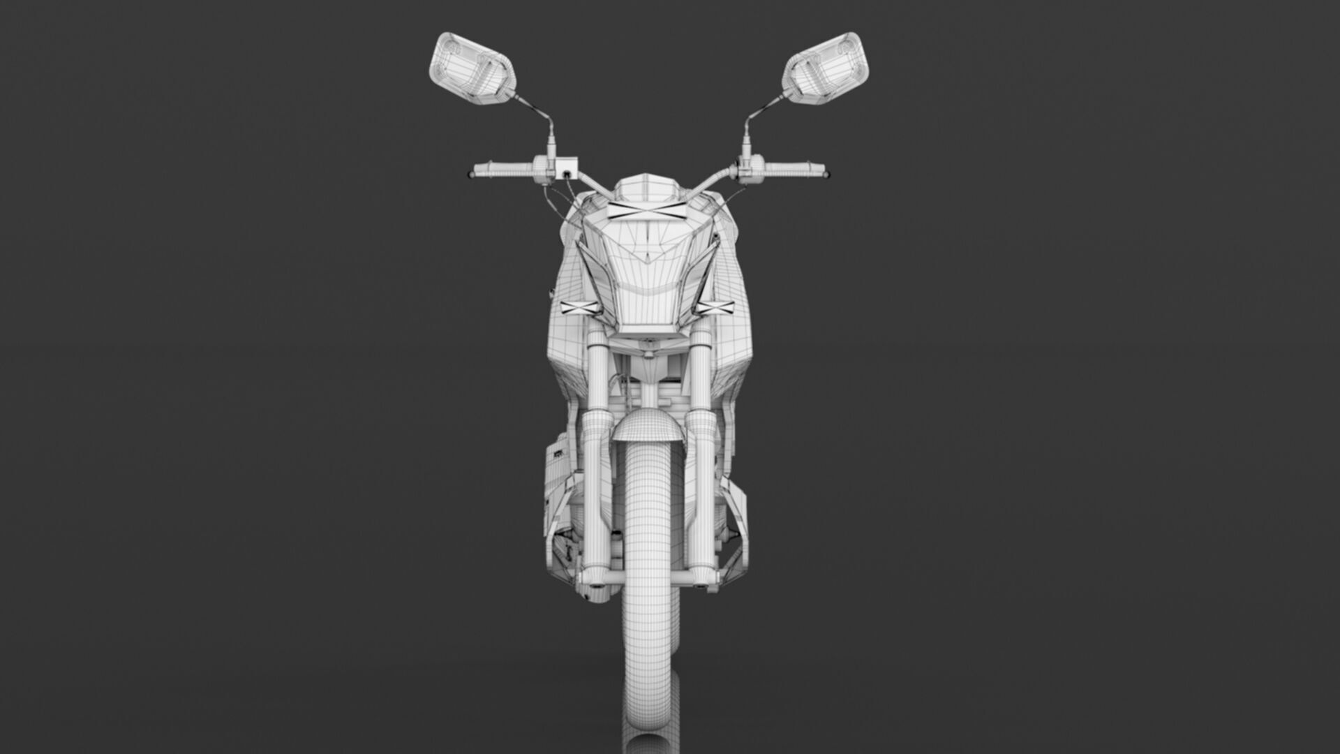 Hero Xtreme 160R 4V Double Disc Bike Cast Pearl Red Low-poly 3D model_16