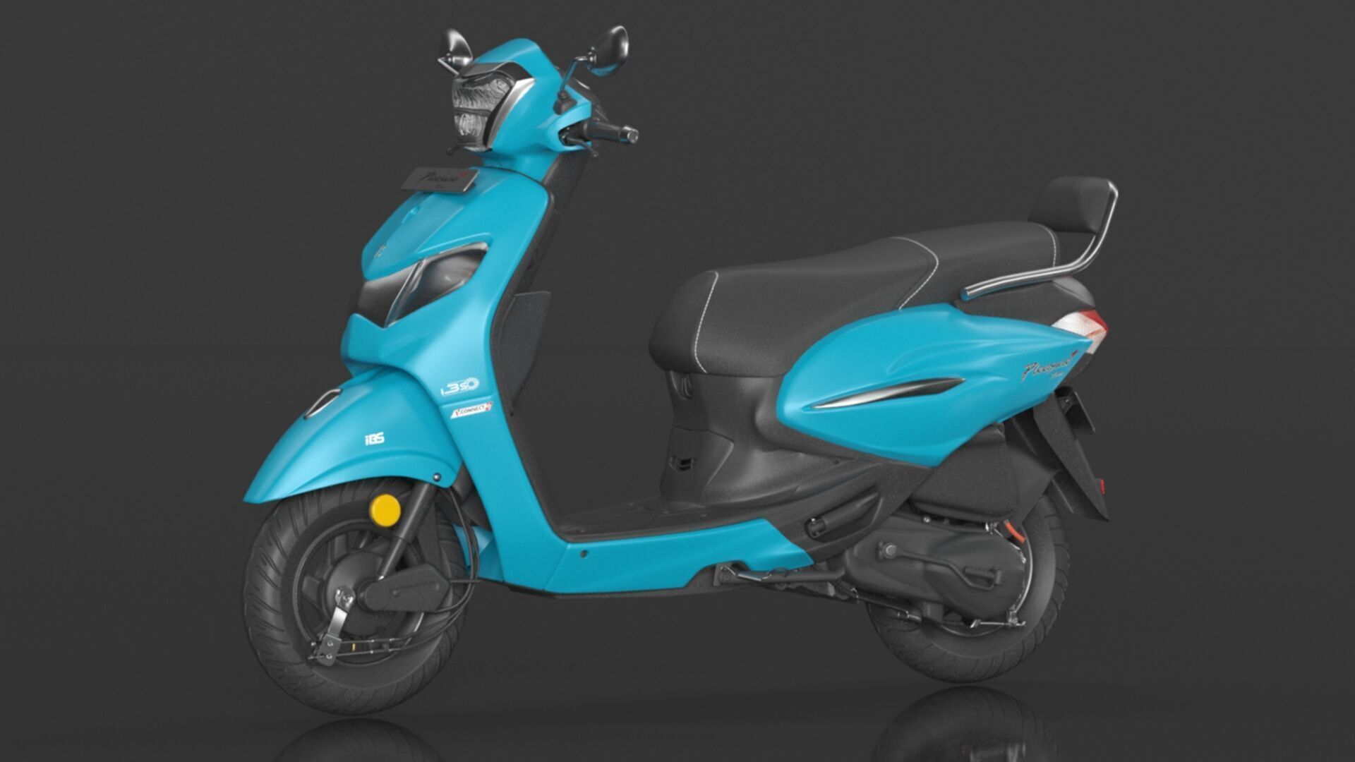 Hero PLEASURE XTEC Scooter Connected Bluish Teal  Low-poly 3D model_12