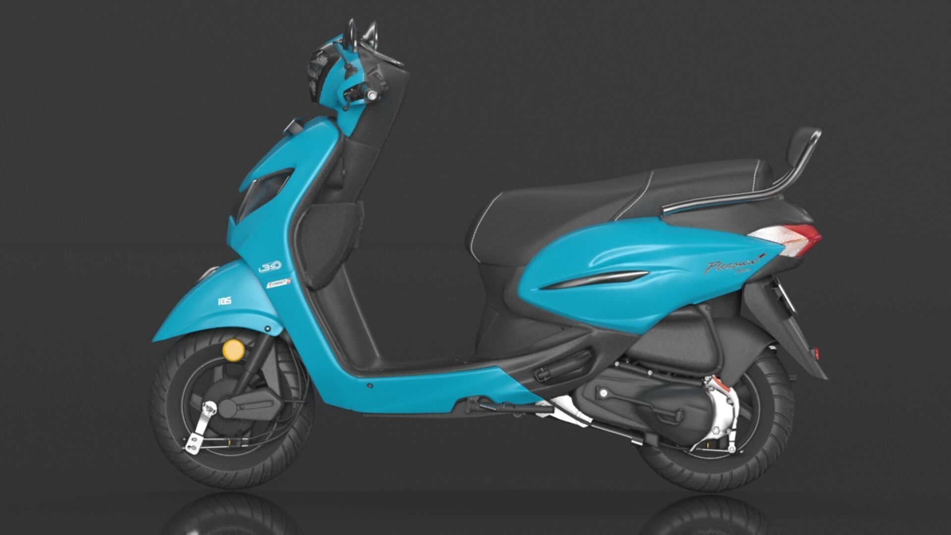 Hero PLEASURE XTEC Scooter Connected Bluish Teal  Low-poly 3D model_11
