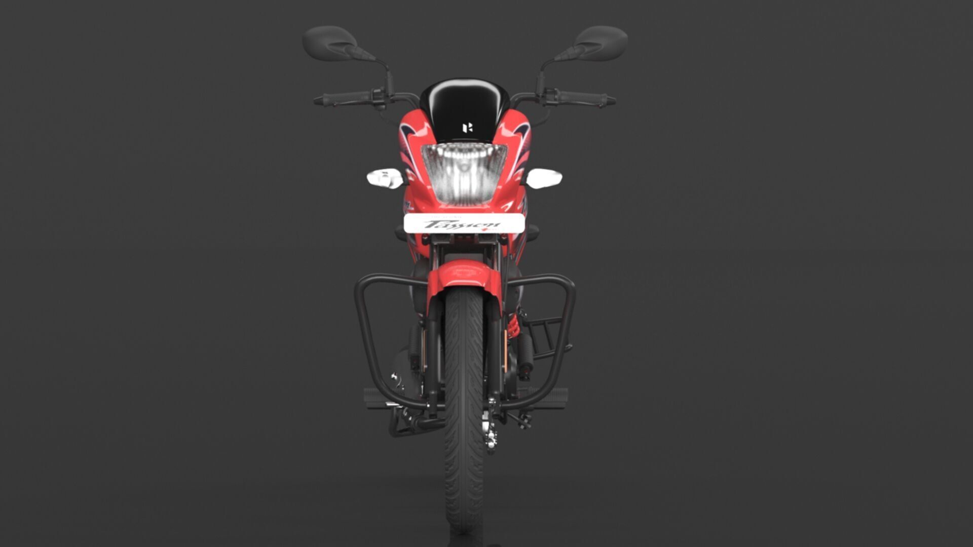 Hero Passion  Bike Sport Red Booking for Ex-Showroom Price Low-poly 3D model_1