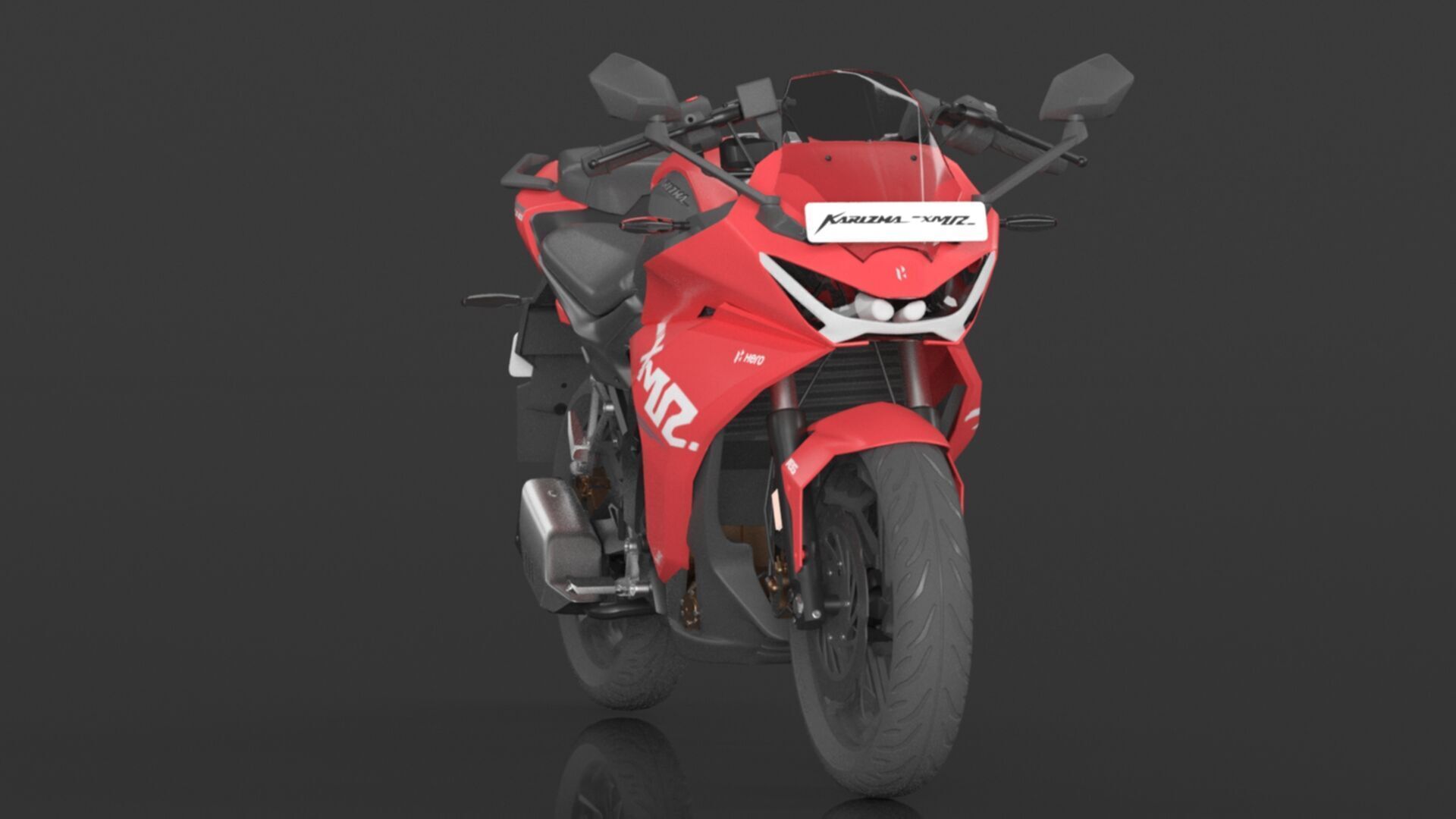 Hero Karizma XMR Bike Turbo Red Booking for Ex-Showroom Price Low-poly 3D model_3