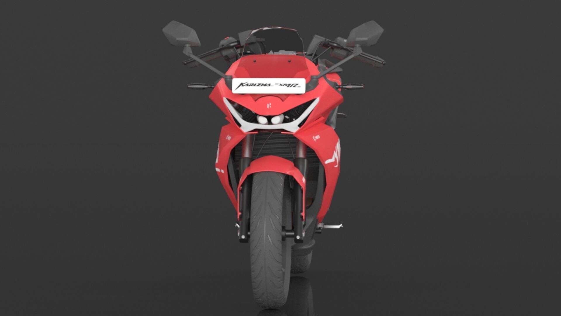 Hero Karizma XMR Bike Turbo Red Booking for Ex-Showroom Price Low-poly 3D model_15