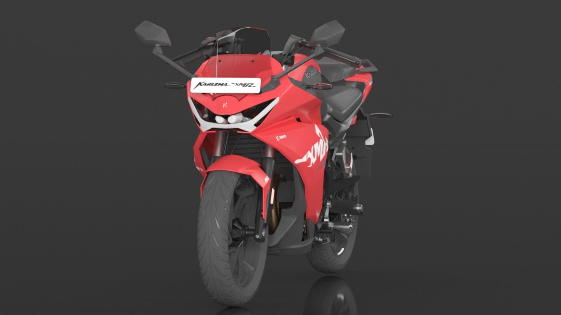 Hero Karizma XMR Bike Turbo Red Booking for Ex-Showroom Price Low-poly 3D model_14