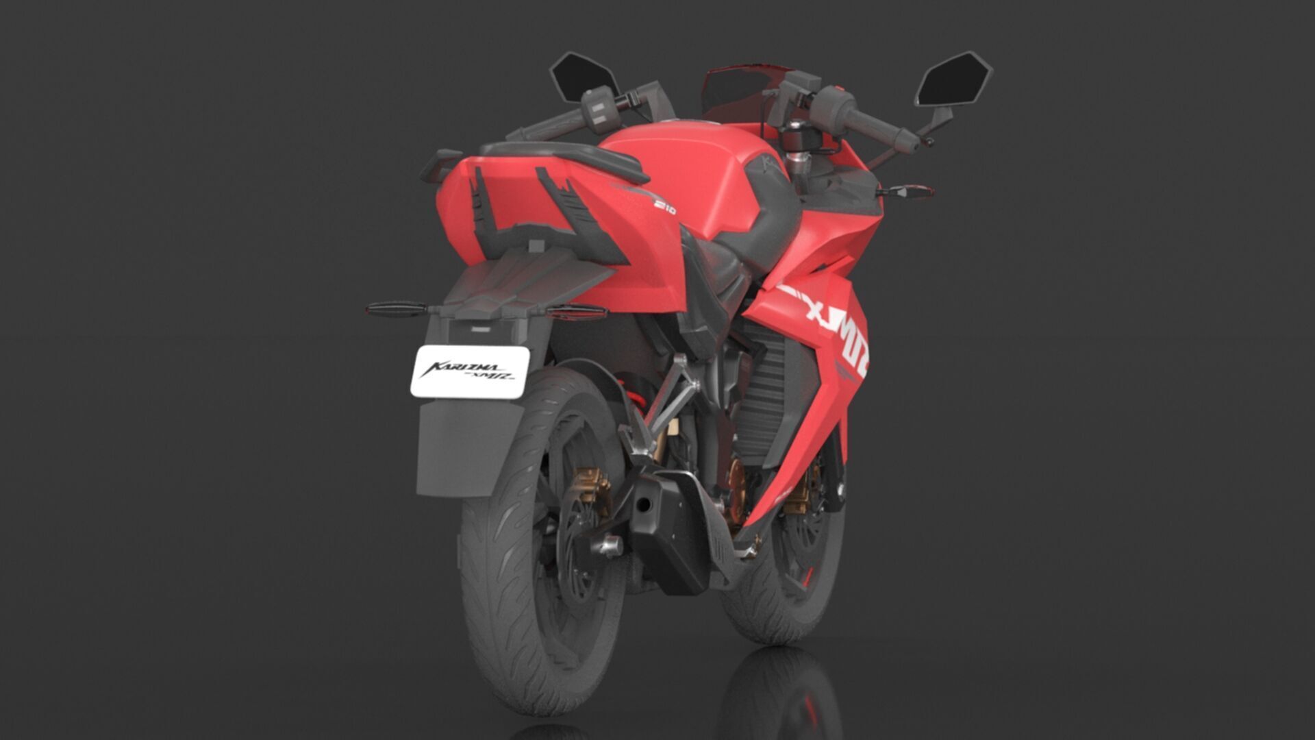 Hero Karizma XMR Bike Turbo Red Booking for Ex-Showroom Price Low-poly 3D model_8