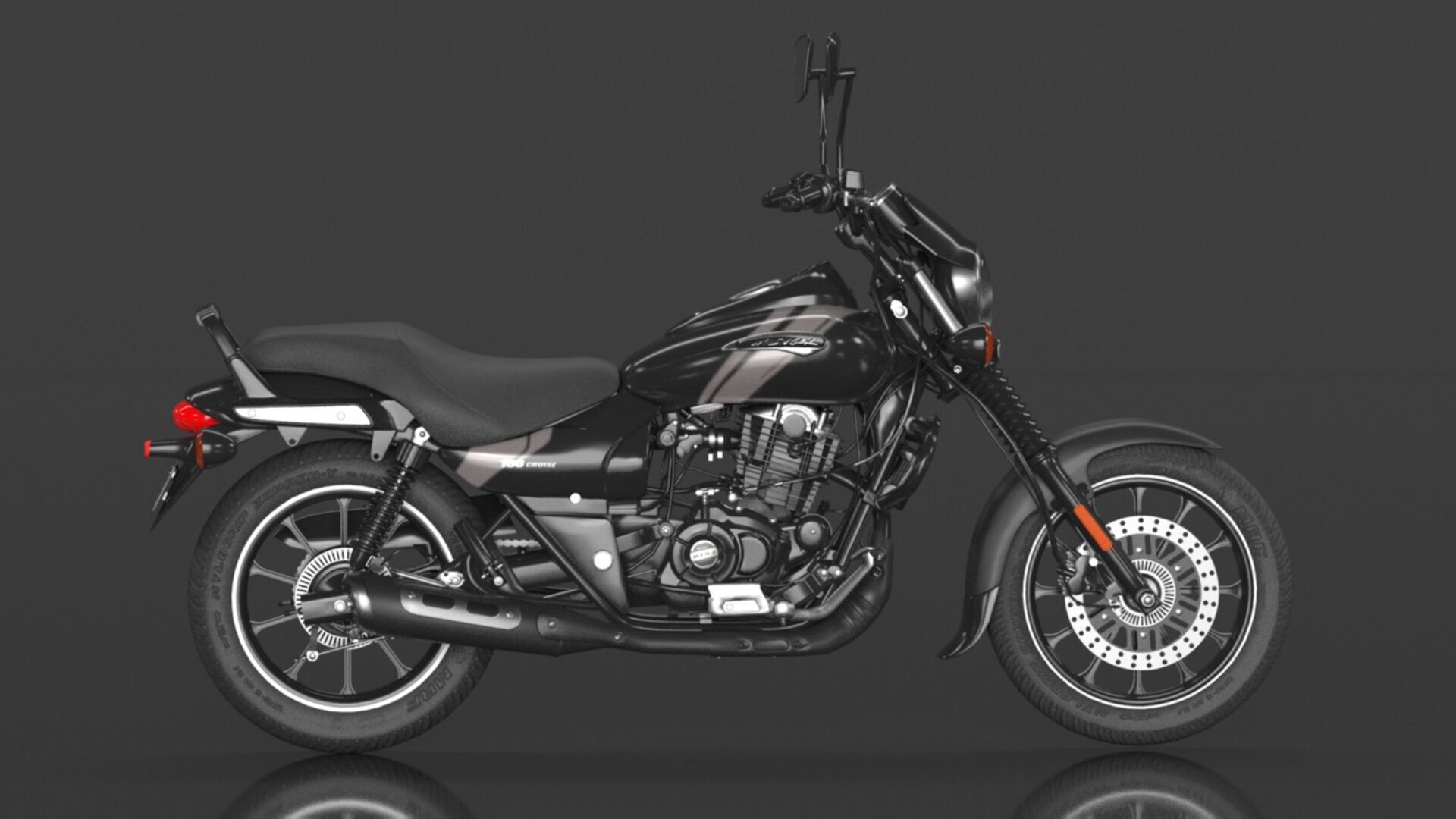 Bajaj Avenger 160 Street Ebony Black Low-poly 3D model_6
