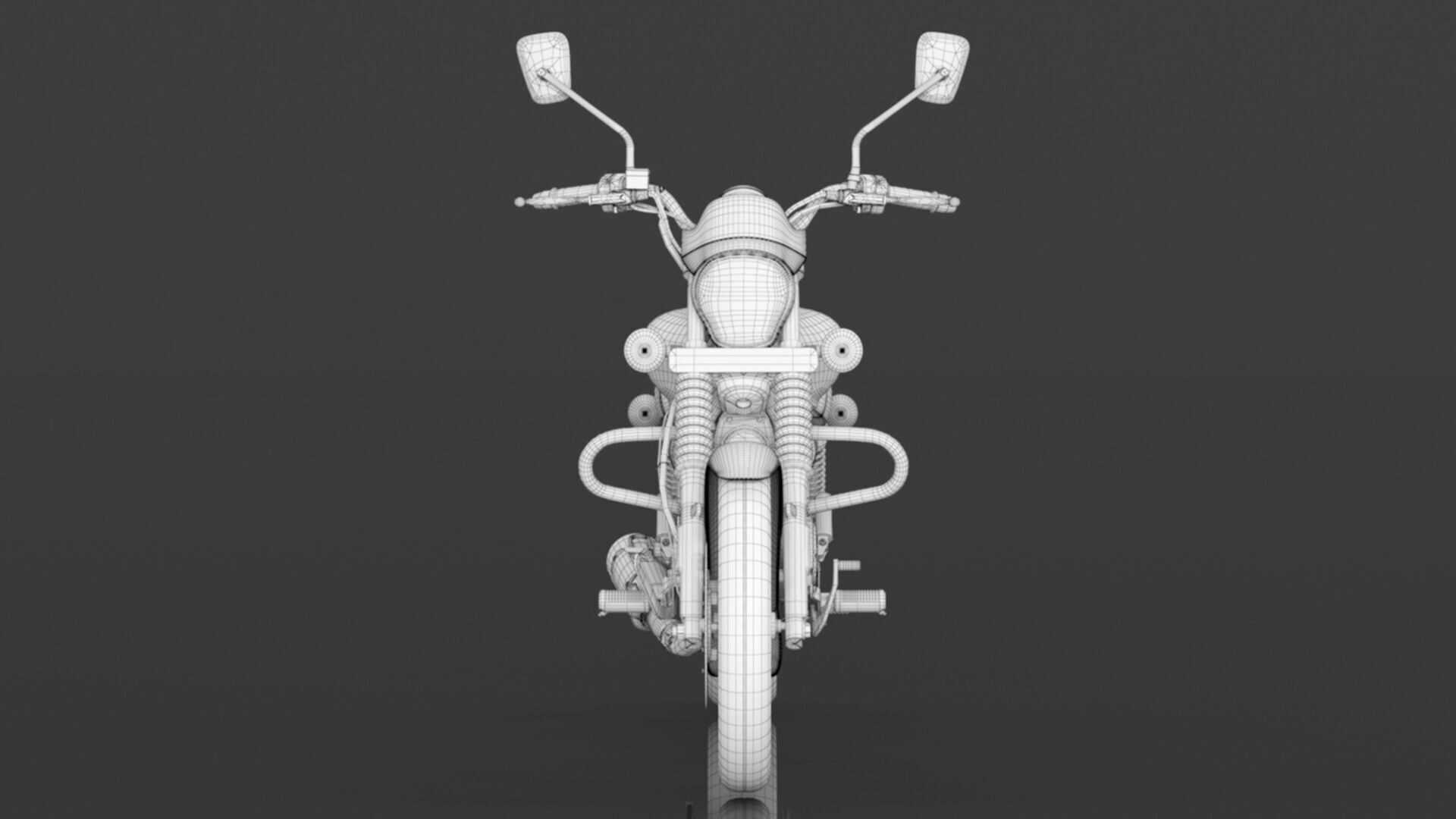 Bajaj Avenger 160 Street Ebony Black Low-poly 3D model_16