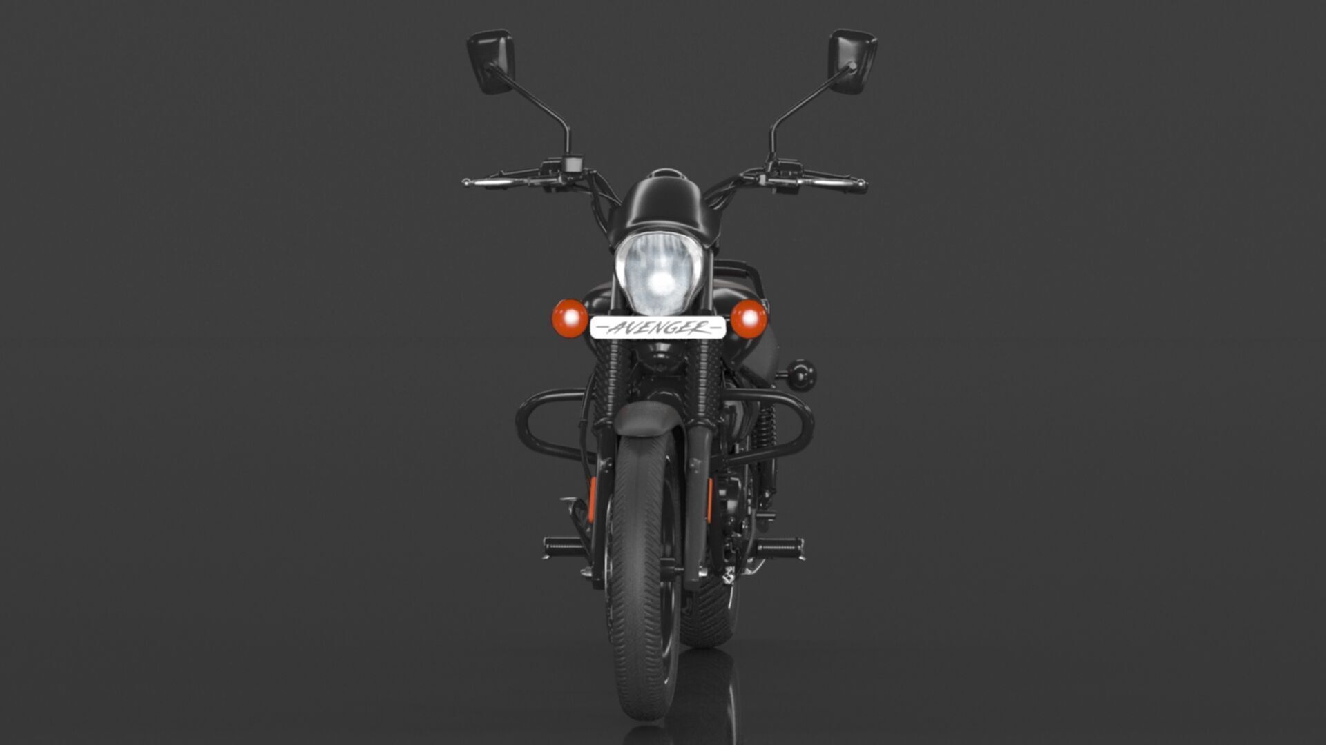 Bajaj Avenger 160 Street Ebony Black Low-poly 3D model_15