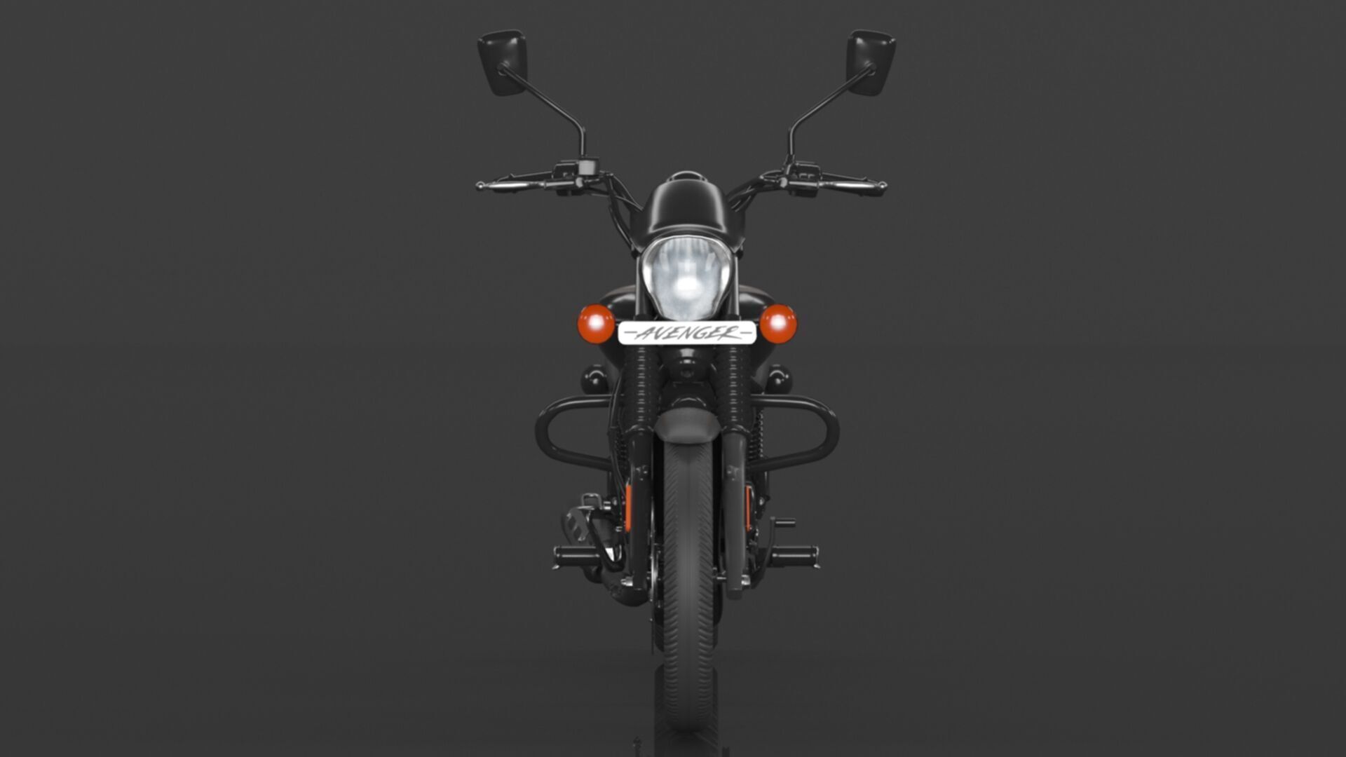 Bajaj Avenger 160 Street Ebony Black Low-poly 3D model_1