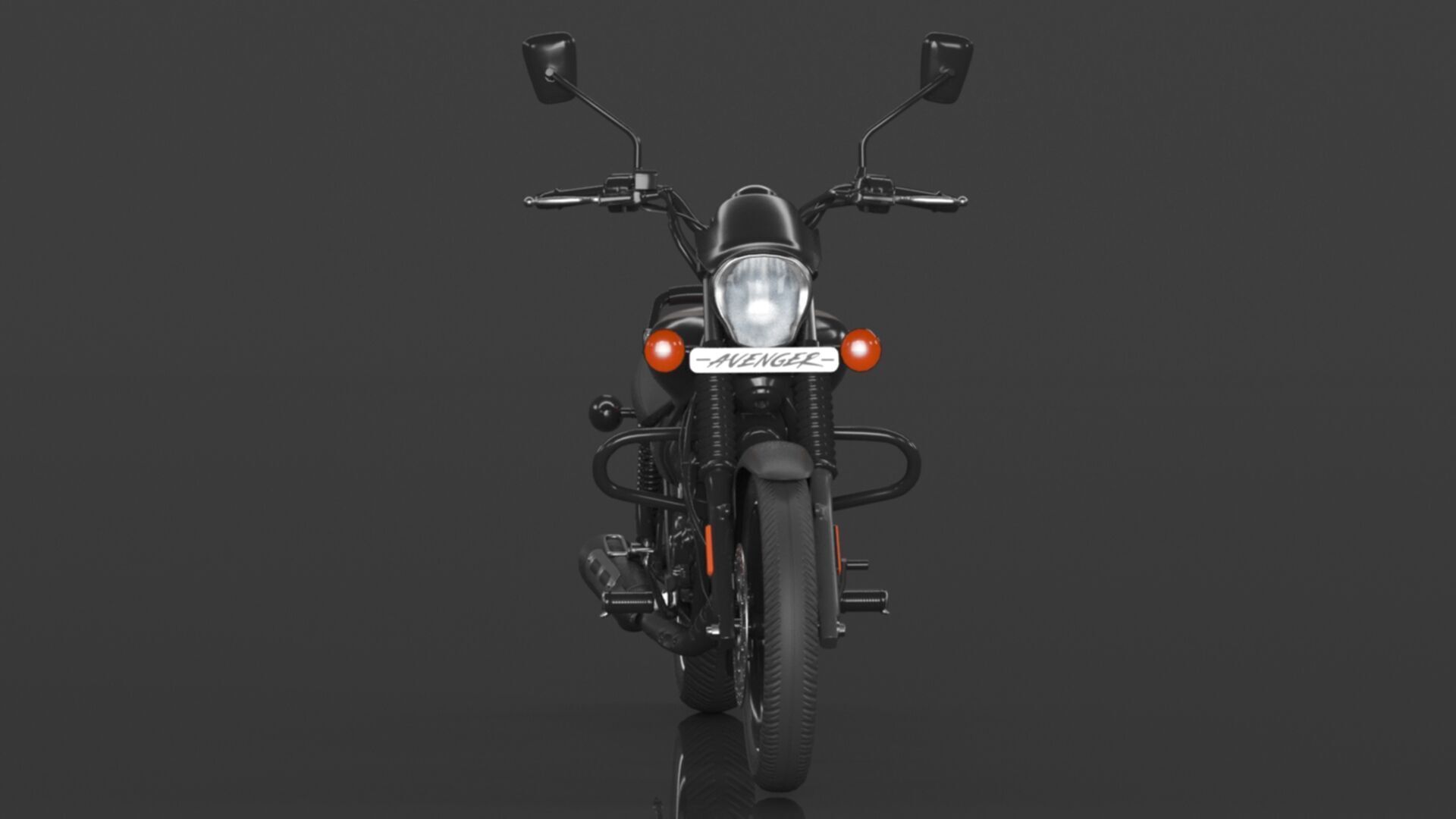 Bajaj Avenger 160 Street Ebony Black Low-poly 3D model_2