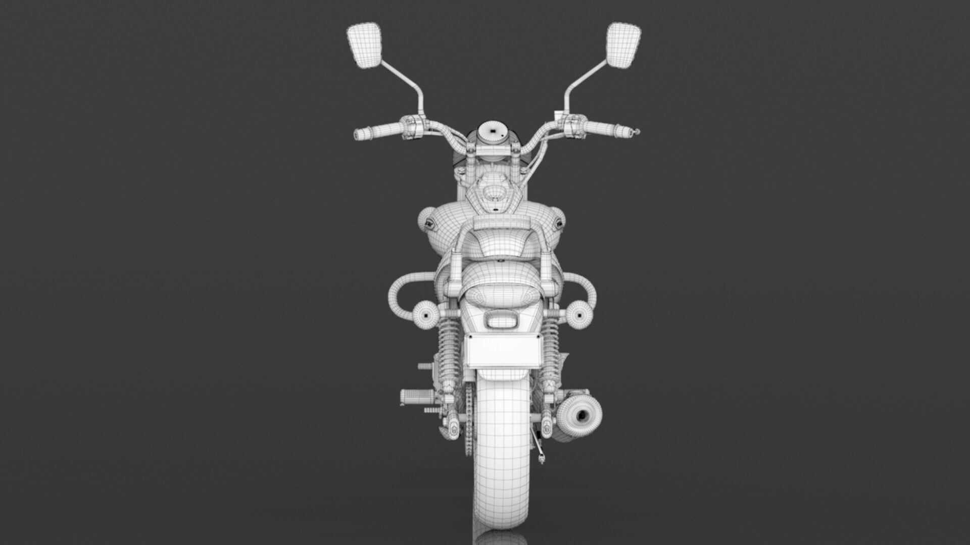 Bajaj Avenger 160 Street Ebony Black Low-poly 3D model_18
