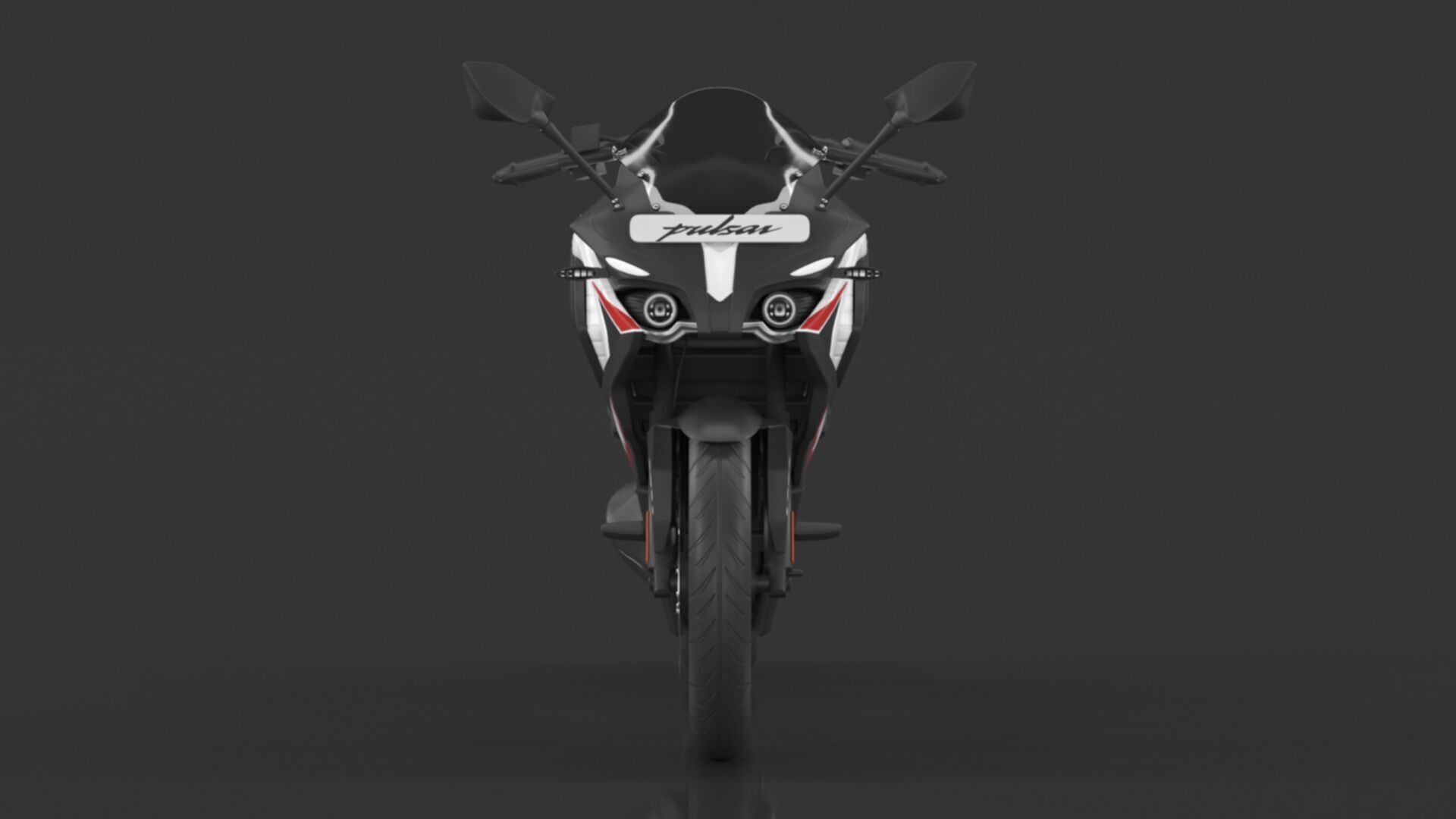 Bajaj Pulsar RS 200 Motorbike White booking for Ex-Showroom Low-poly 3D model_16