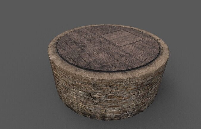 Old well Low-poly 3D model