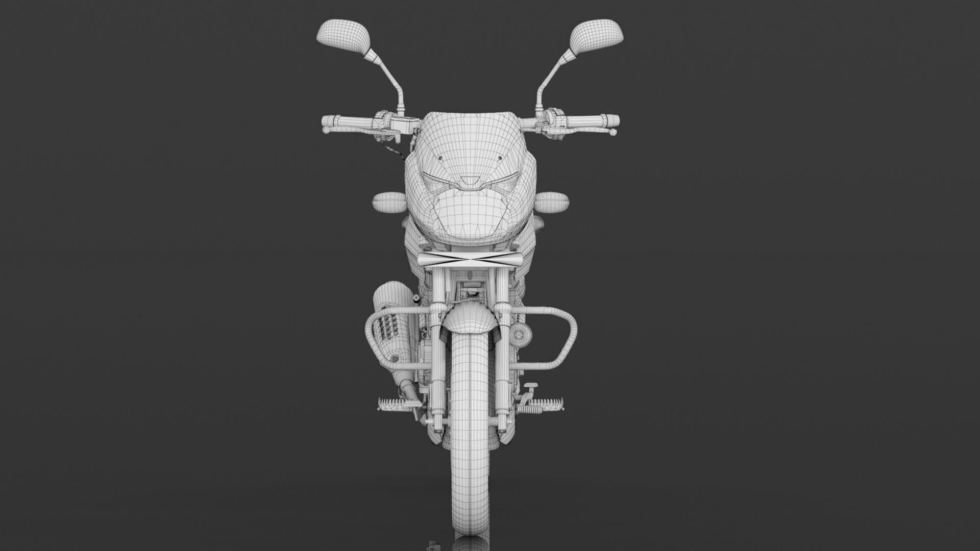 Bajaj Pulsar 150 SD UG Bike Sparkle Black Blue Low-poly 3D model_16