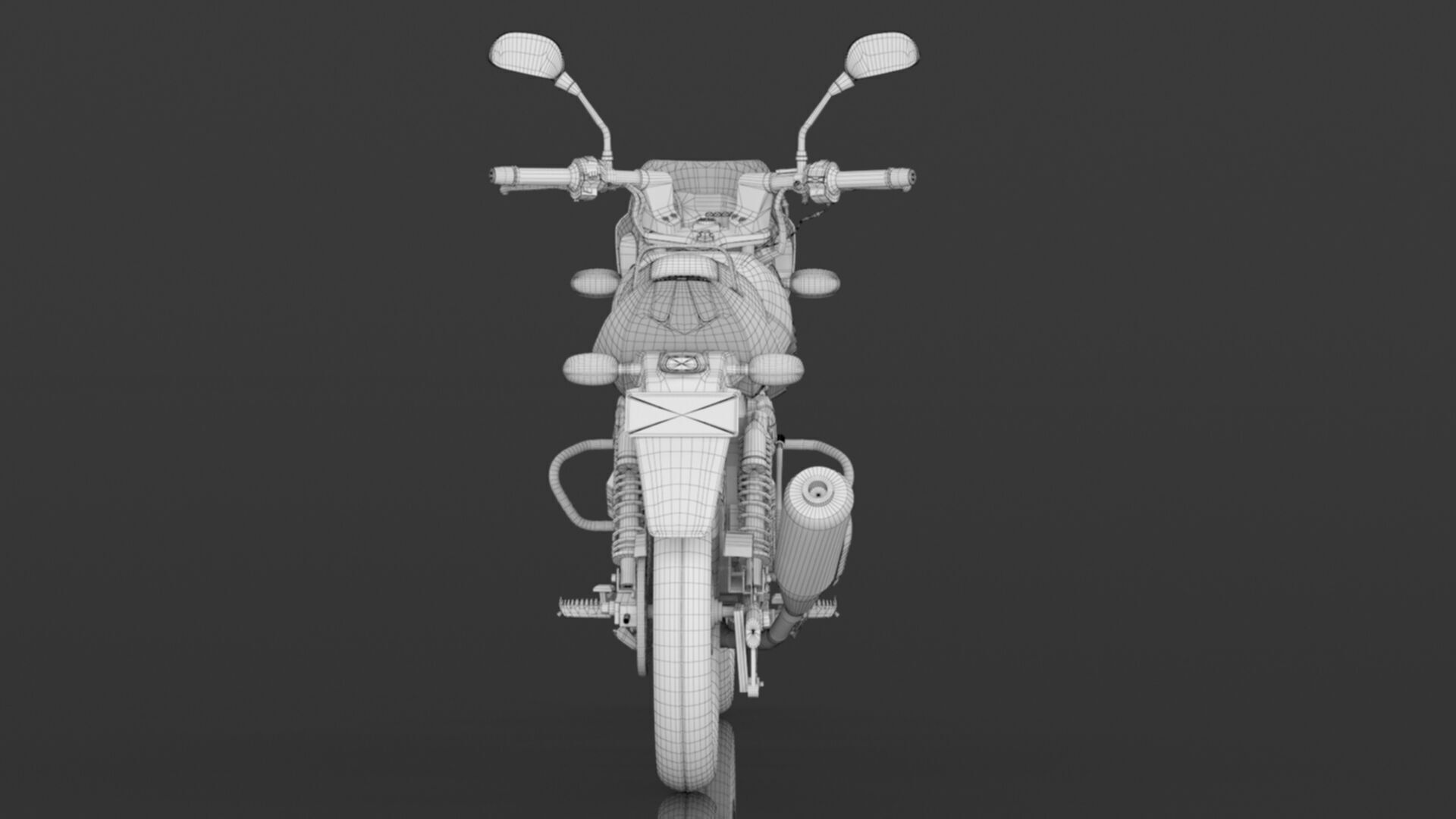 Bajaj Pulsar 150 SD UG Bike Sparkle Black Blue Low-poly 3D model_18