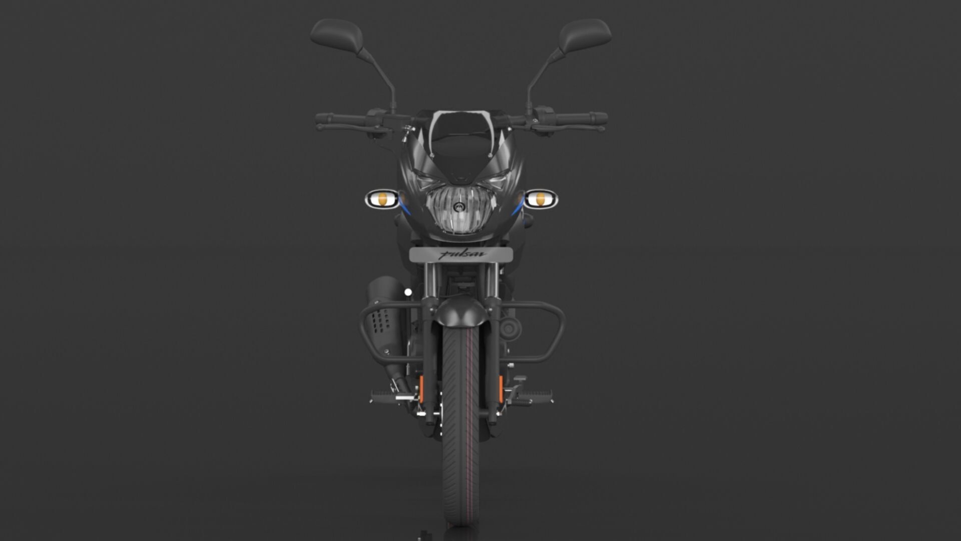 Bajaj Pulsar 150 SD UG Bike Sparkle Black Blue Low-poly 3D model_1