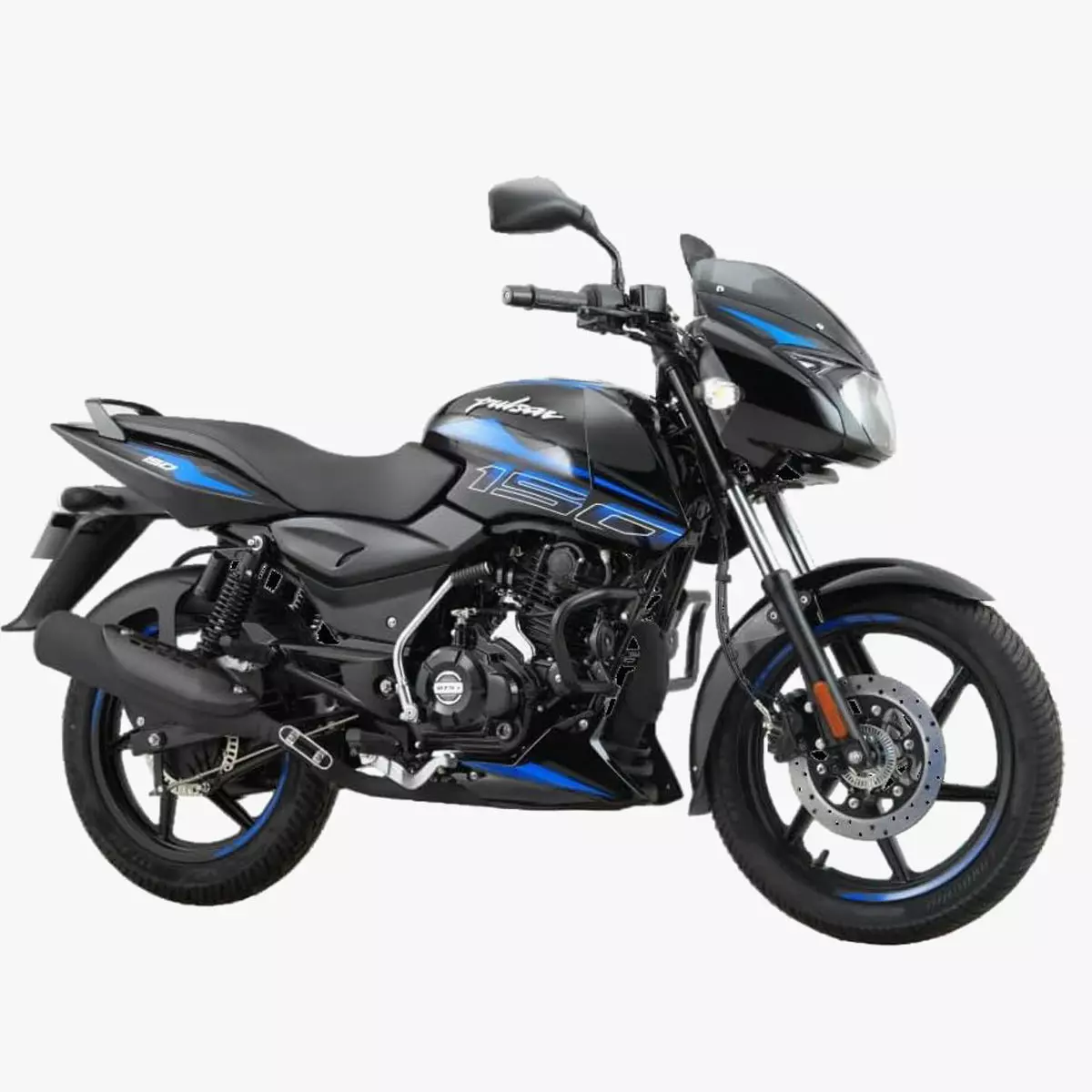 Bajaj Pulsar 150 SD UG Bike Sparkle Black Blue Low-poly 3D model_0