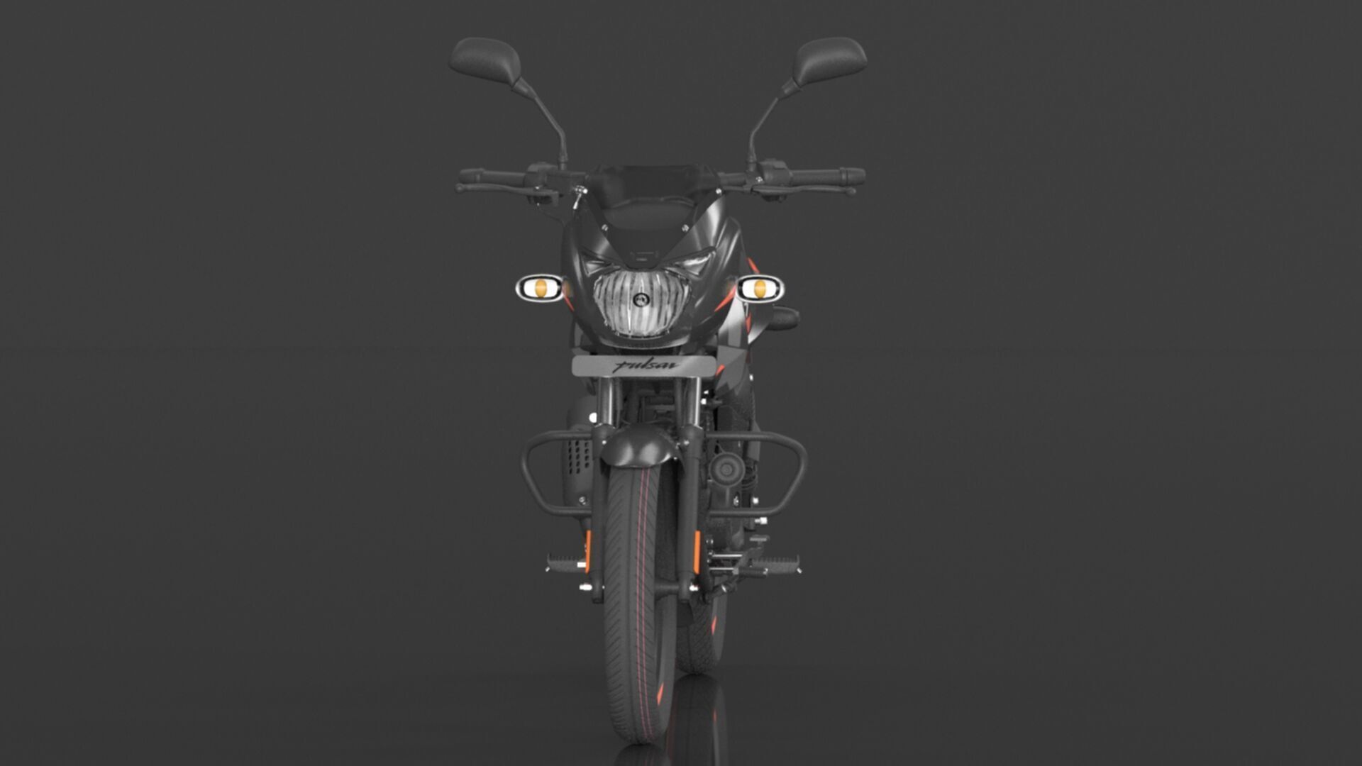 Bajaj Pulsar 125 Neon Disc Bike Low-poly 3D model_15