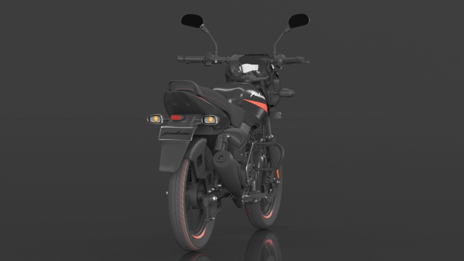 Bajaj Pulsar 125 Neon Disc Bike Low-poly 3D model_8