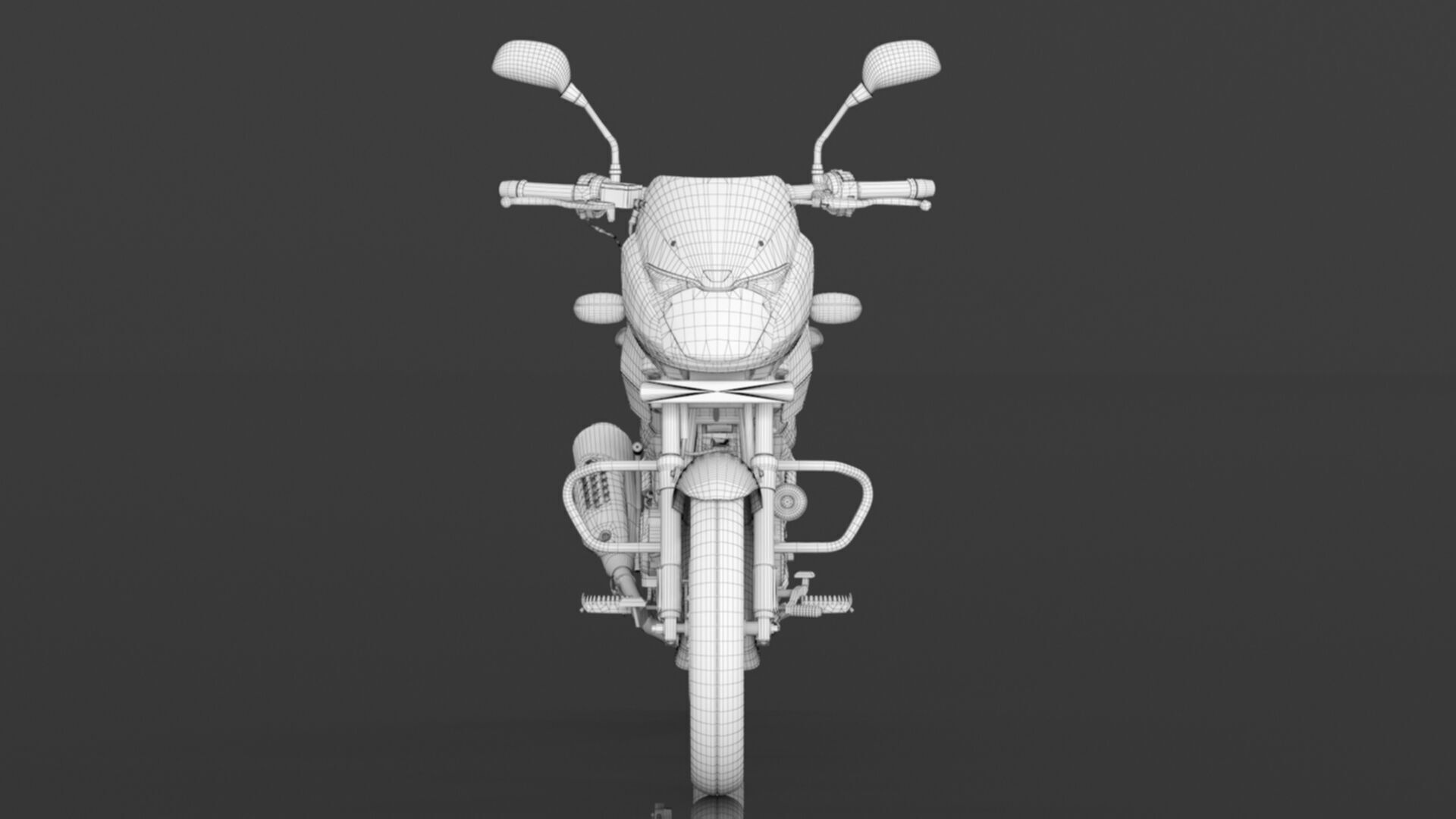 Bajaj Pulsar 125 Neon Disc Bike Low-poly 3D model_16