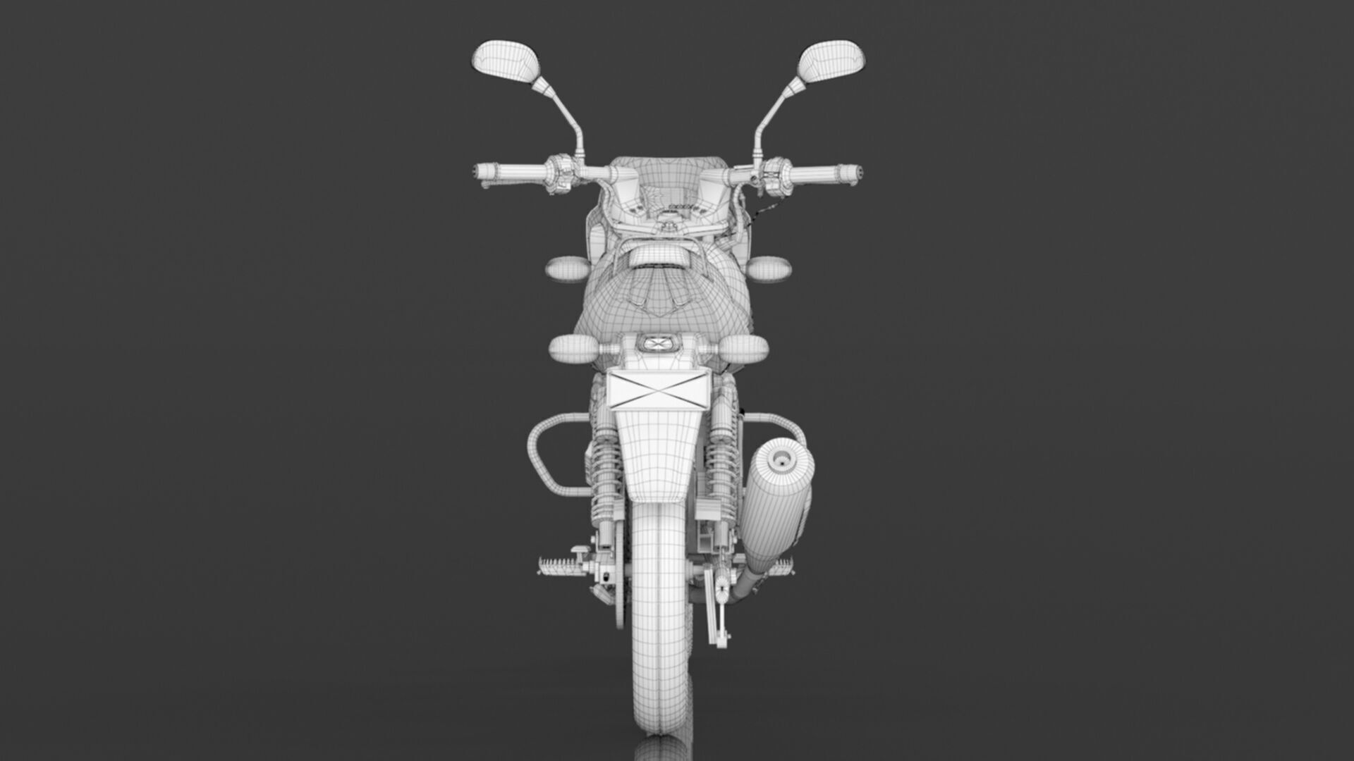 Bajaj Pulsar 125 Neon Disc Bike Low-poly 3D model_18