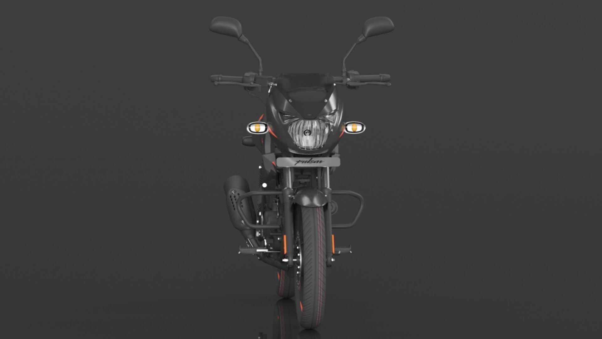 Bajaj Pulsar 125 Neon Disc Bike Low-poly 3D model_2