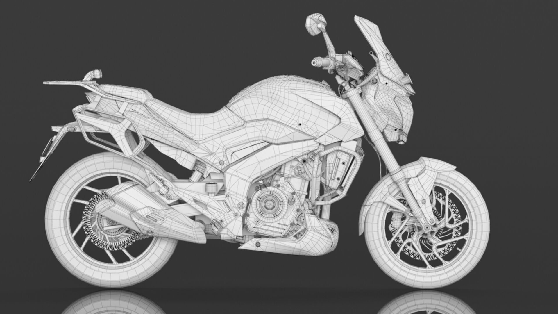 Bajaj Dominar D 400 UG 2 Motorbike Low-poly 3D model_17