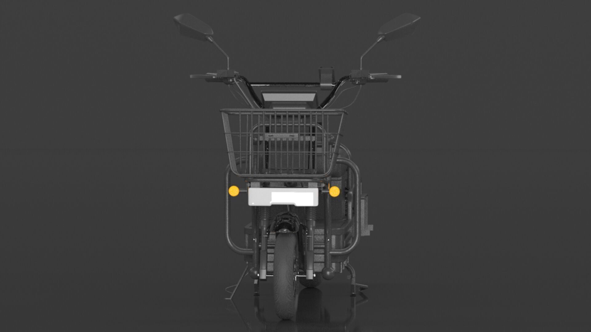 EOX E-Horse Low Speed 3 Wheeler Electric Loader Scooter Low-poly 3D model_15