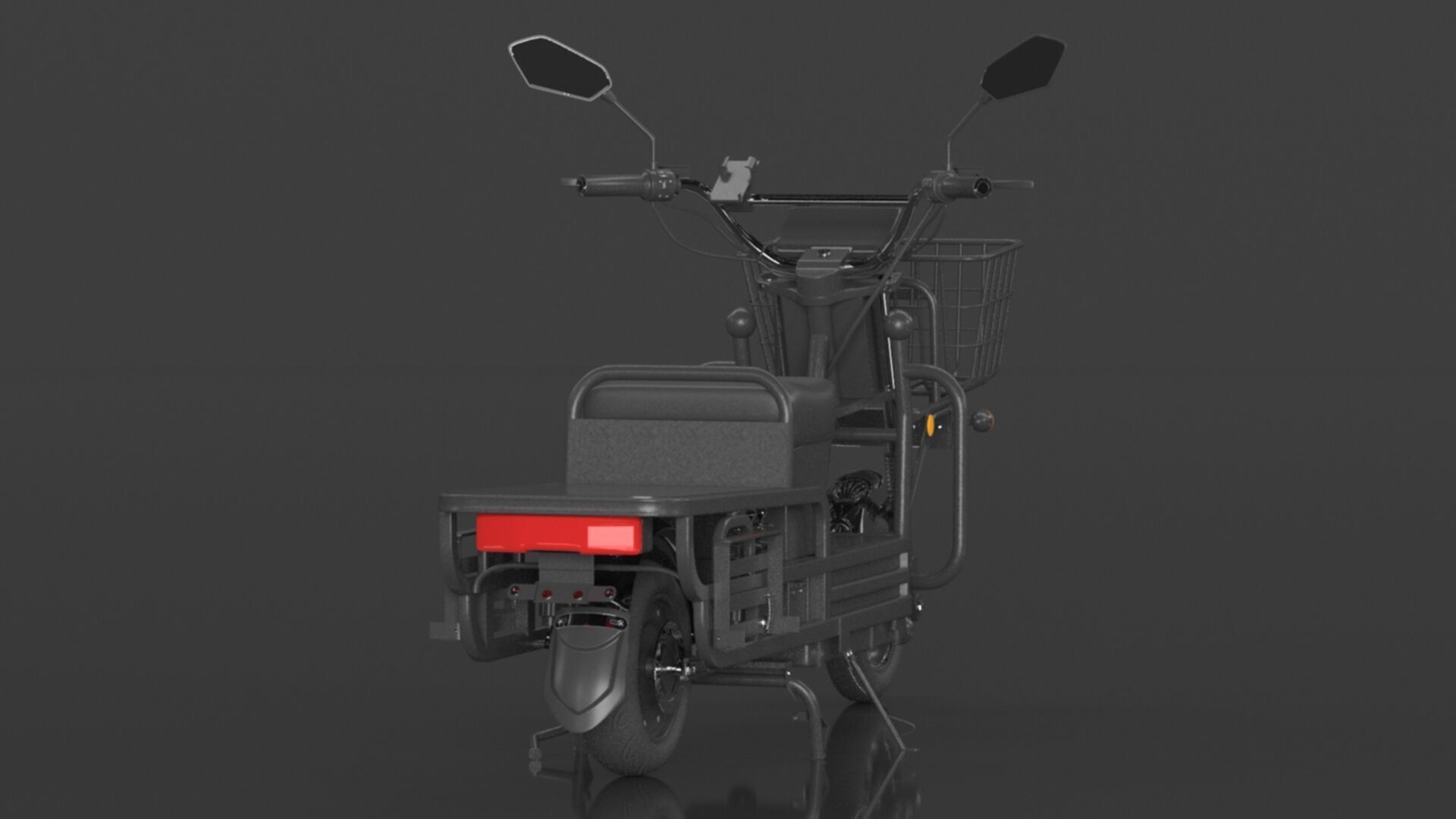 EOX E-Horse Low Speed 3 Wheeler Electric Loader Scooter Low-poly 3D model_8