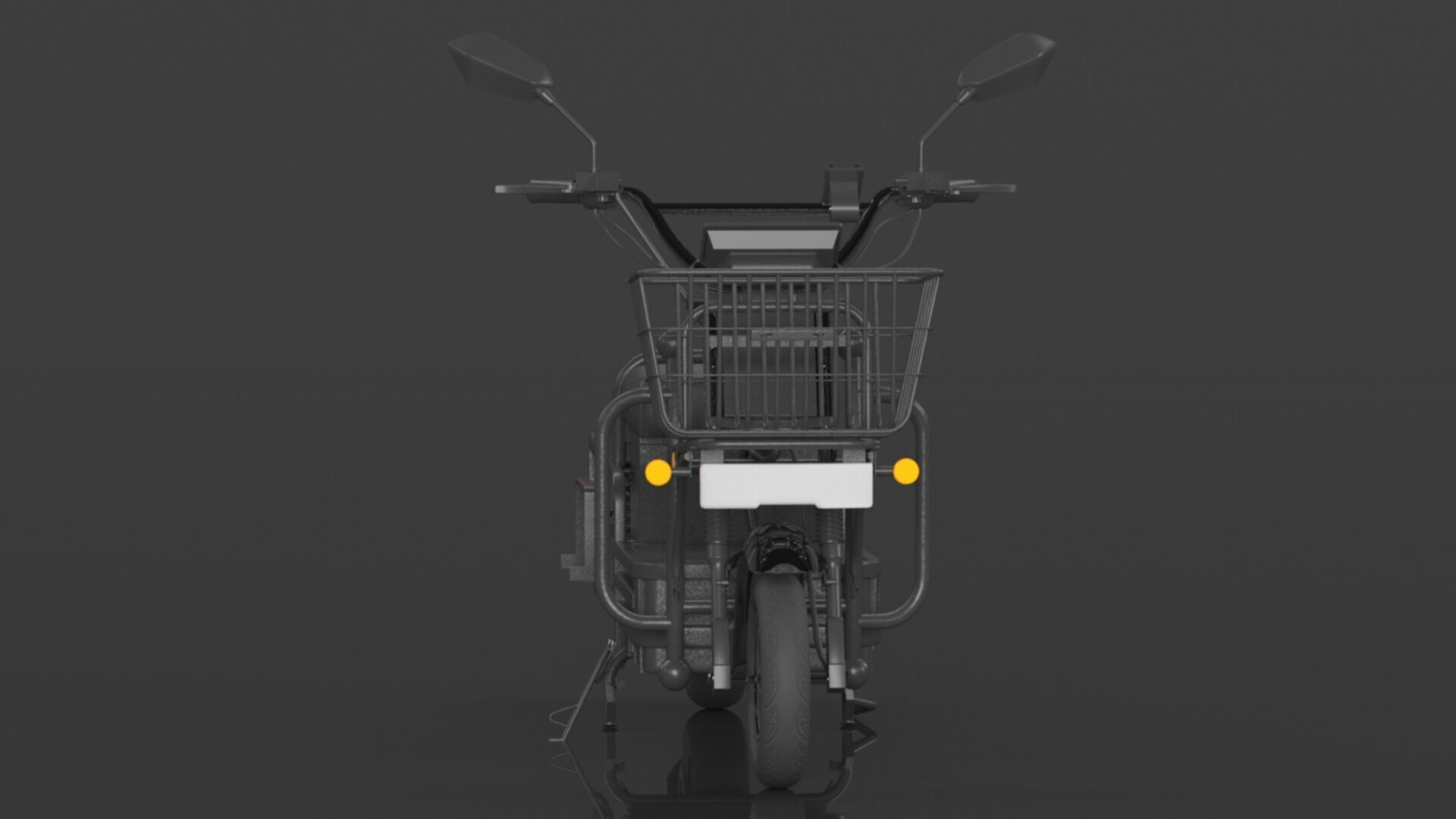 EOX E-Horse Low Speed 3 Wheeler Electric Loader Scooter Low-poly 3D model_2