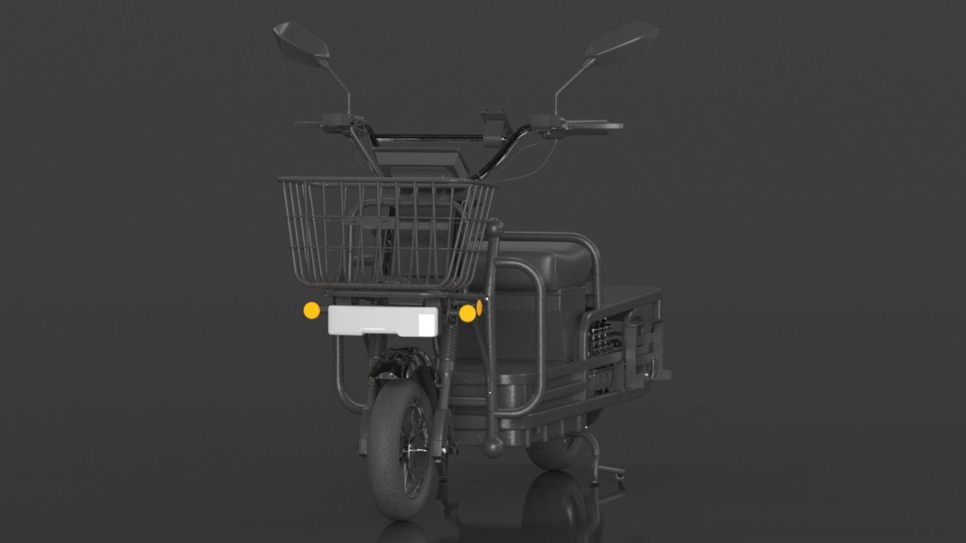 EOX E-Horse Low Speed 3 Wheeler Electric Loader Scooter Low-poly 3D model_14