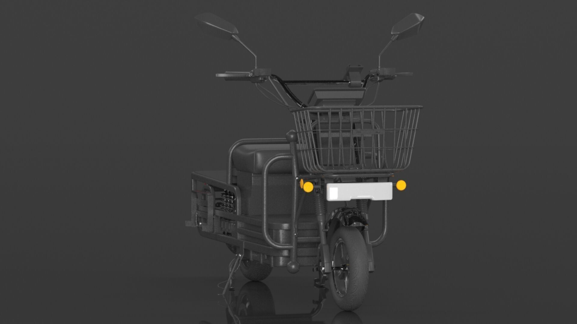 EOX E-Horse Low Speed 3 Wheeler Electric Loader Scooter Low-poly 3D model_3