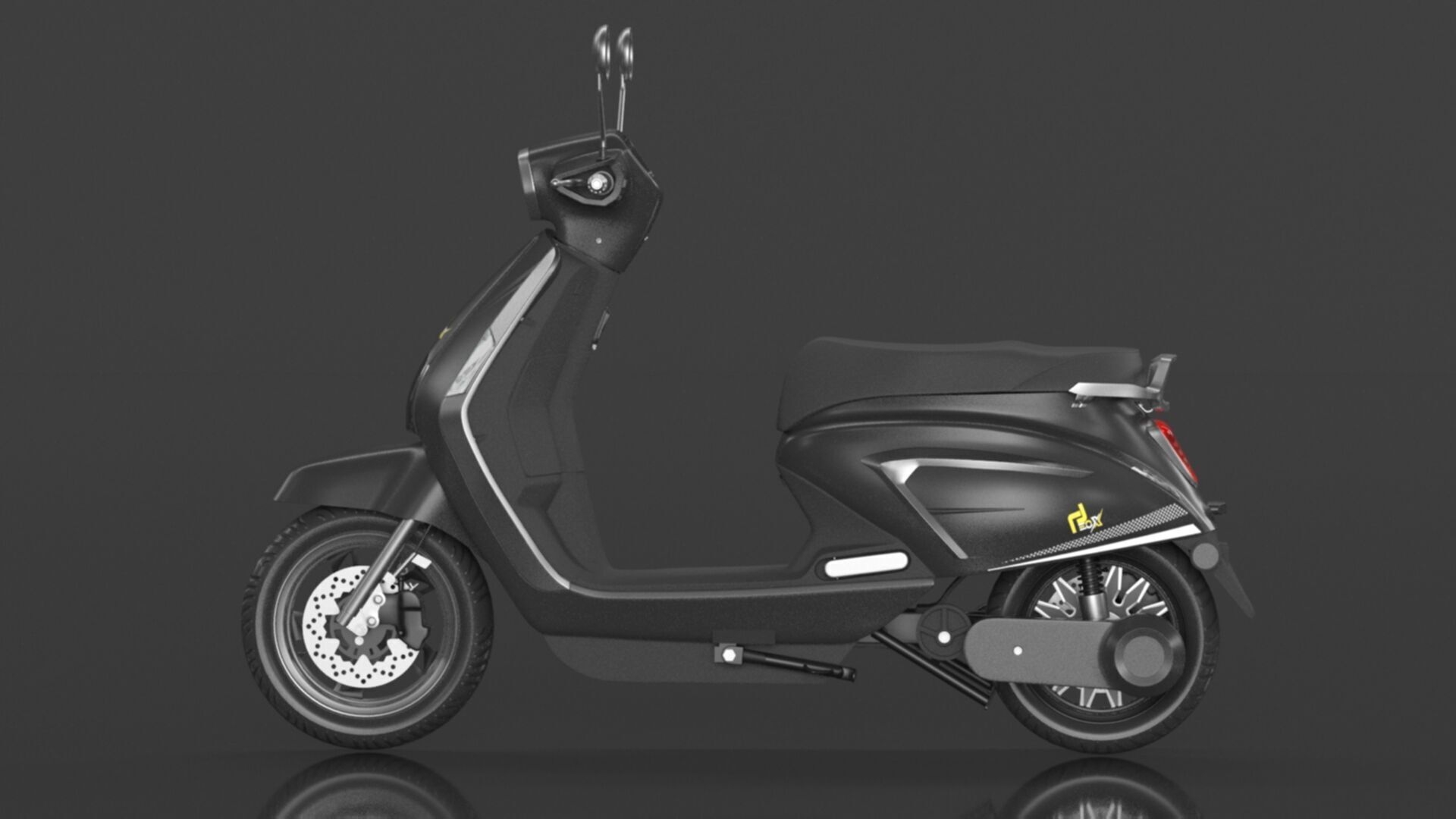  Vespa Electric Scooter Electric Motorcycle Ebike 1000W Low-poly 3D model_11