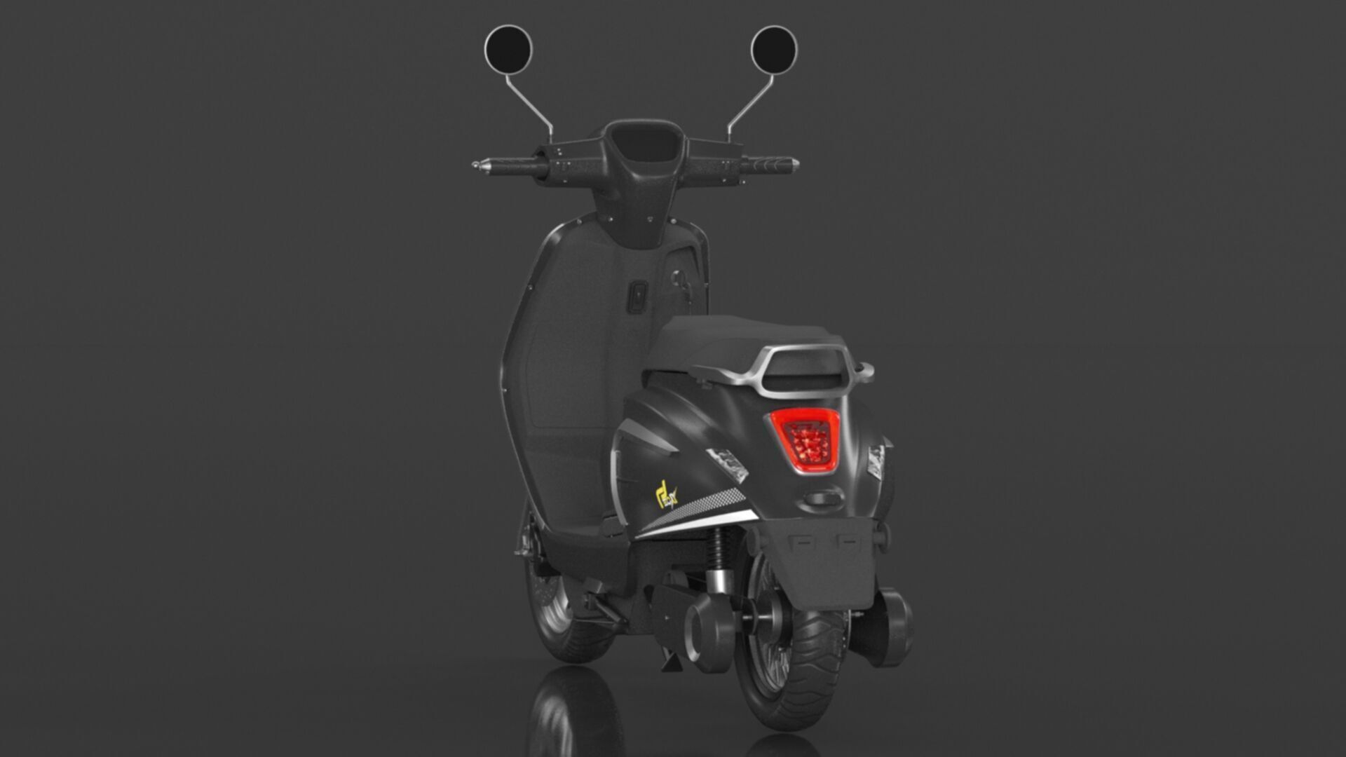  Vespa Electric Scooter Electric Motorcycle Ebike 1000W Low-poly 3D model_9