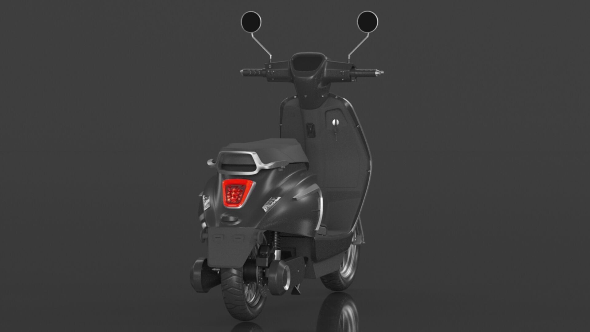  Vespa Electric Scooter Electric Motorcycle Ebike 1000W Low-poly 3D model_8