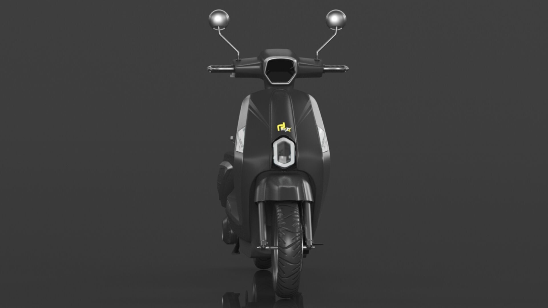  Vespa Electric Scooter Electric Motorcycle Ebike 1000W Low-poly 3D model_2