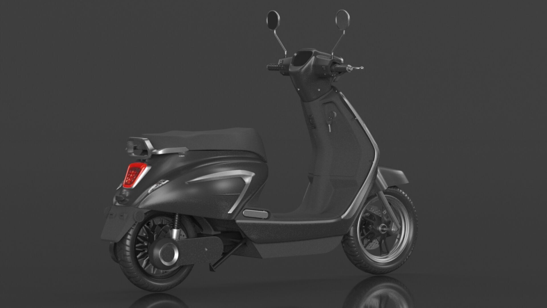  Vespa Electric Scooter Electric Motorcycle Ebike 1000W Low-poly 3D model_7