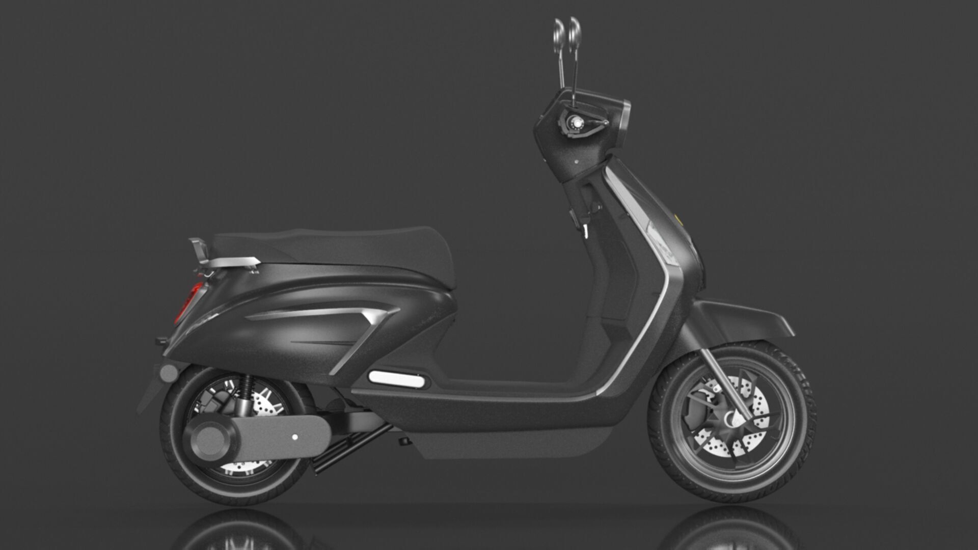  Vespa Electric Scooter Electric Motorcycle Ebike 1000W Low-poly 3D model_6
