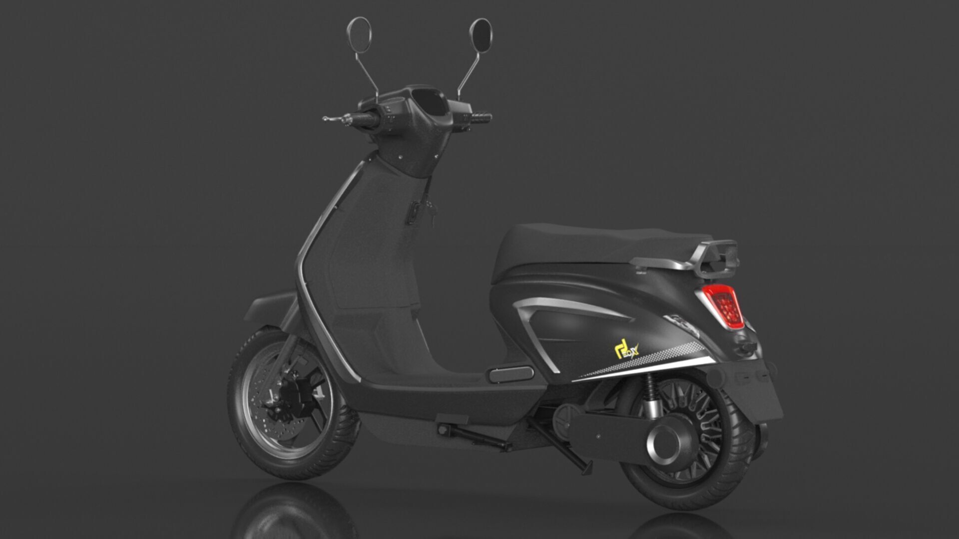  Vespa Electric Scooter Electric Motorcycle Ebike 1000W Low-poly 3D model_10