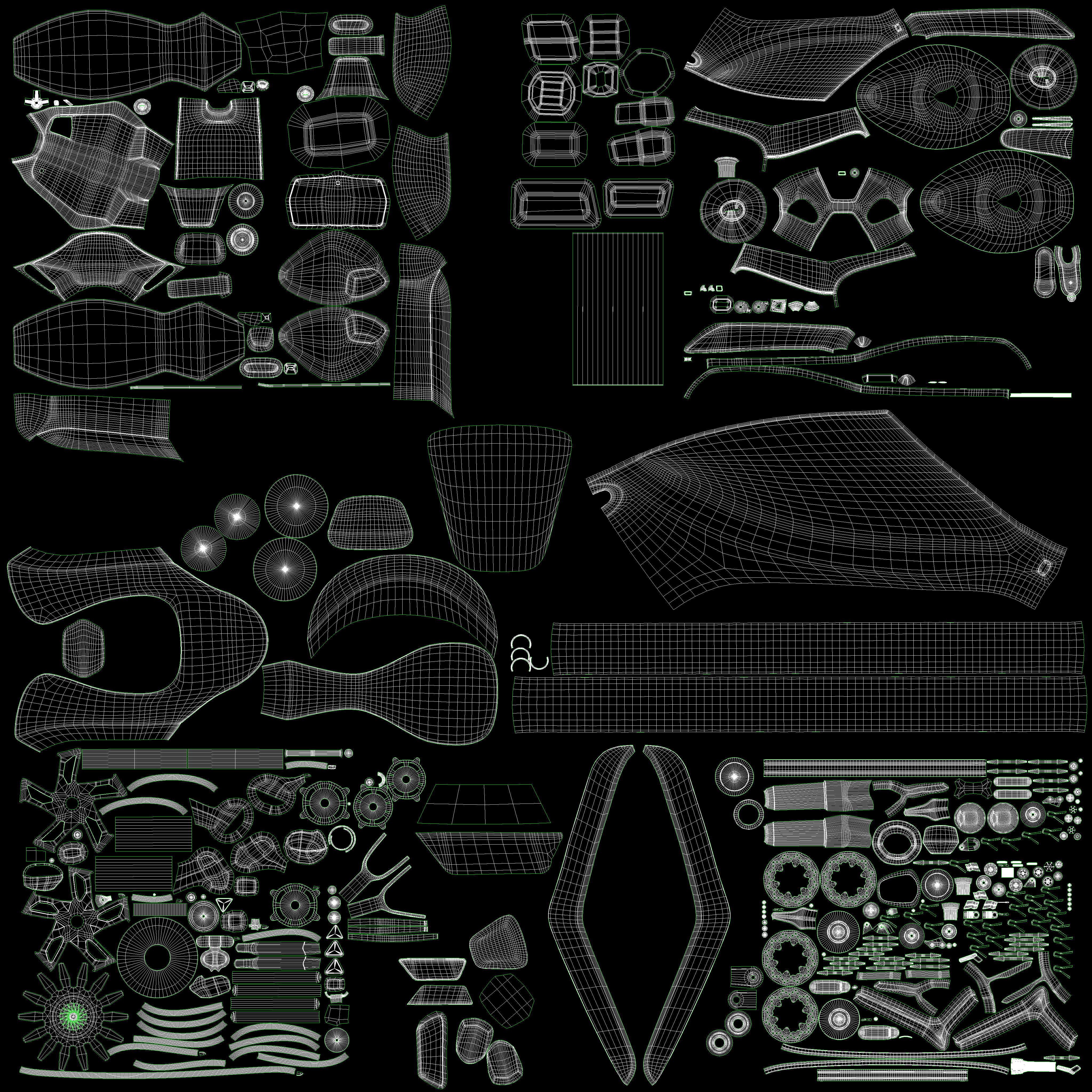  Vespa Electric Scooter Electric Motorcycle Ebike 1000W Low-poly 3D model_20