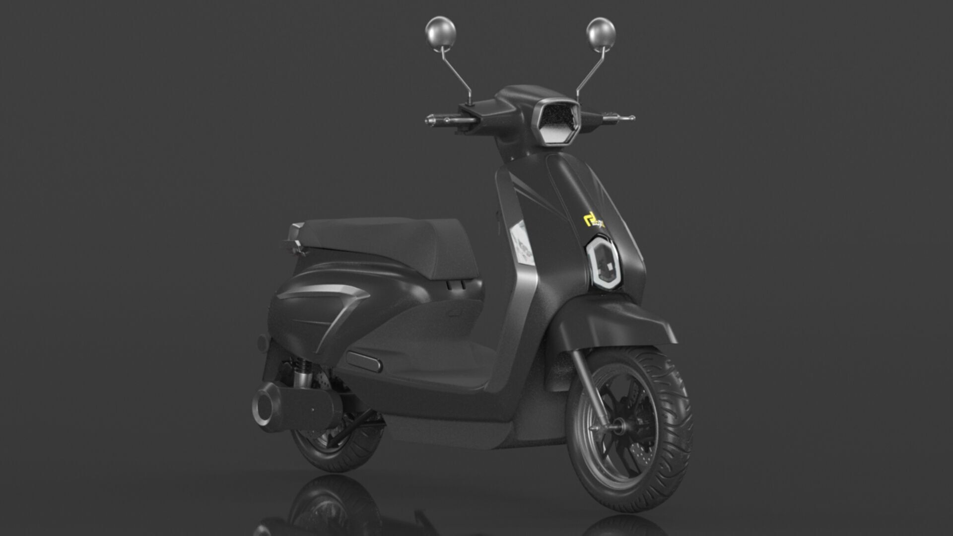  Vespa Electric Scooter Electric Motorcycle Ebike 1000W Low-poly 3D model_4